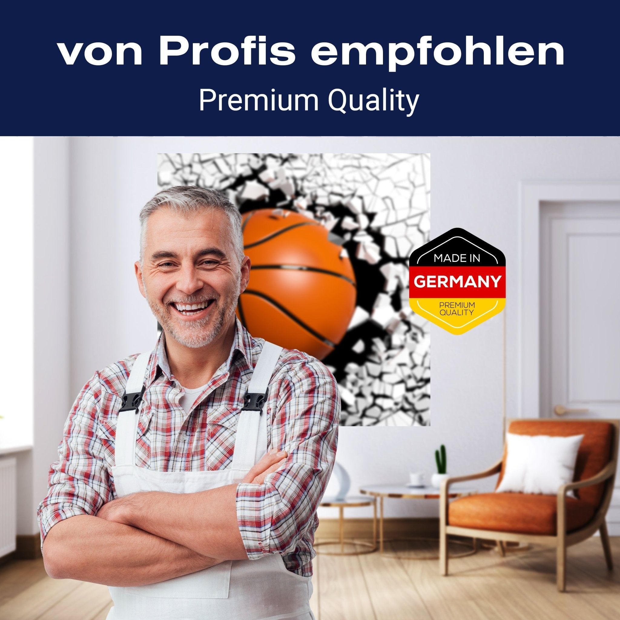 Quadratische Fototapete Wanddurchbruch mit Basketball M0040 - Bild 5 Quadratische Fototapete Wanddurchbruch mit Basketball M0040 - Bild 5