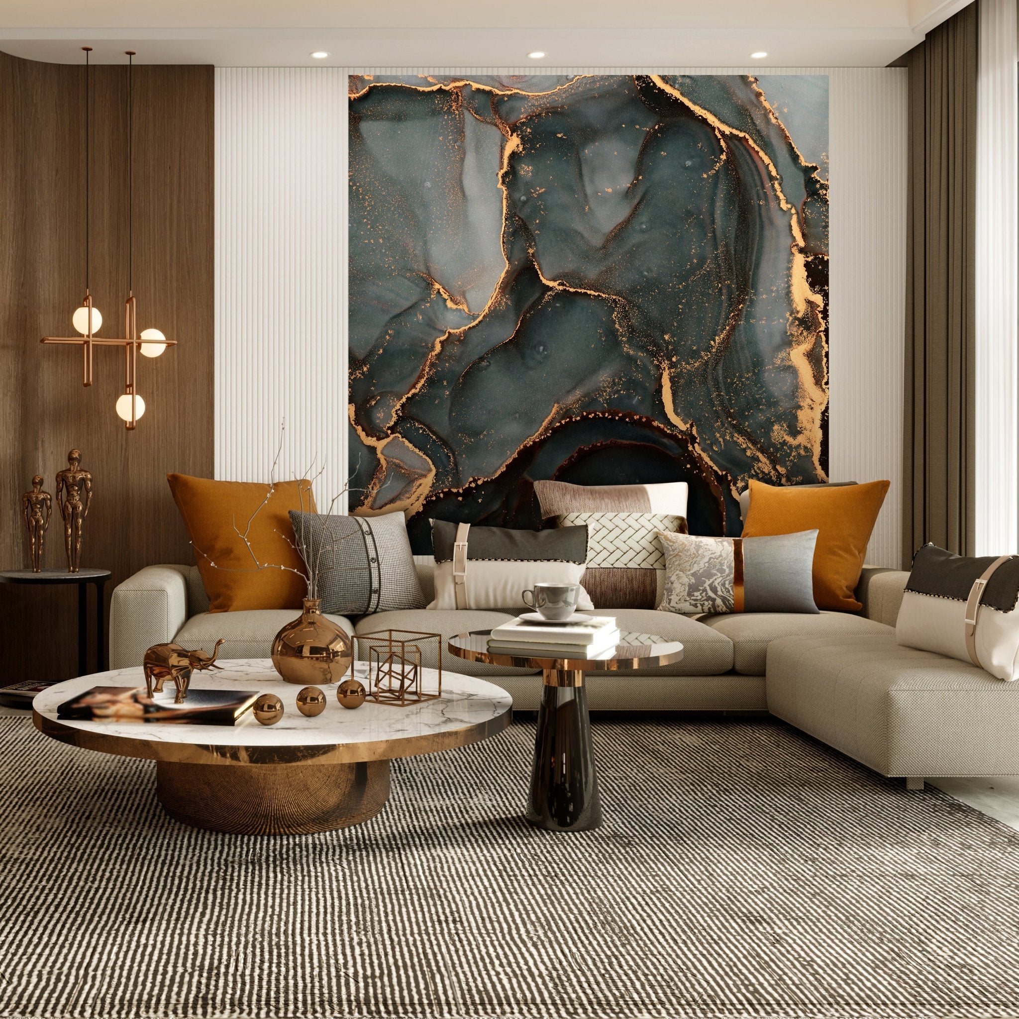 Quadratische Fototapete blaugraue Marmoroptik M0041 - Bild 3 Quadratische Fototapete blaugraue Marmoroptik M0041 - Bild 3