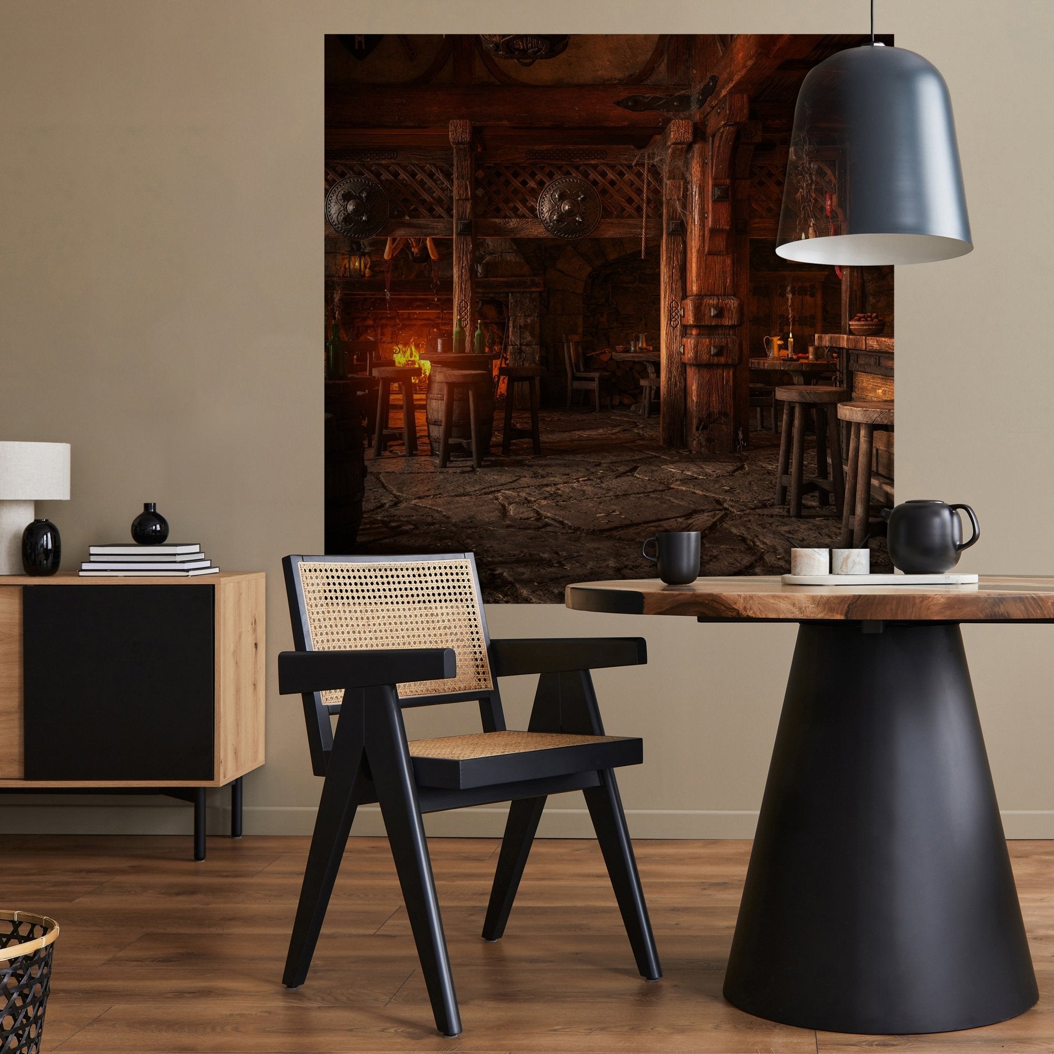 Quadratische Fototapete Mittelalterliche Taverne M0042 - Bild 3 Quadratische Fototapete Mittelalterliche Taverne M0042 - Bild 3