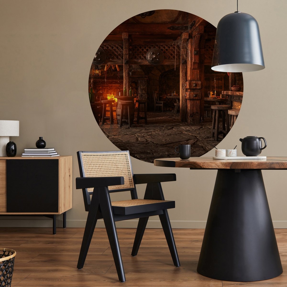 Runde Fototapete Mittelalterliche Taverne M0042 - Bild 3 Runde Fototapete Mittelalterliche Taverne M0042 - Bild 3