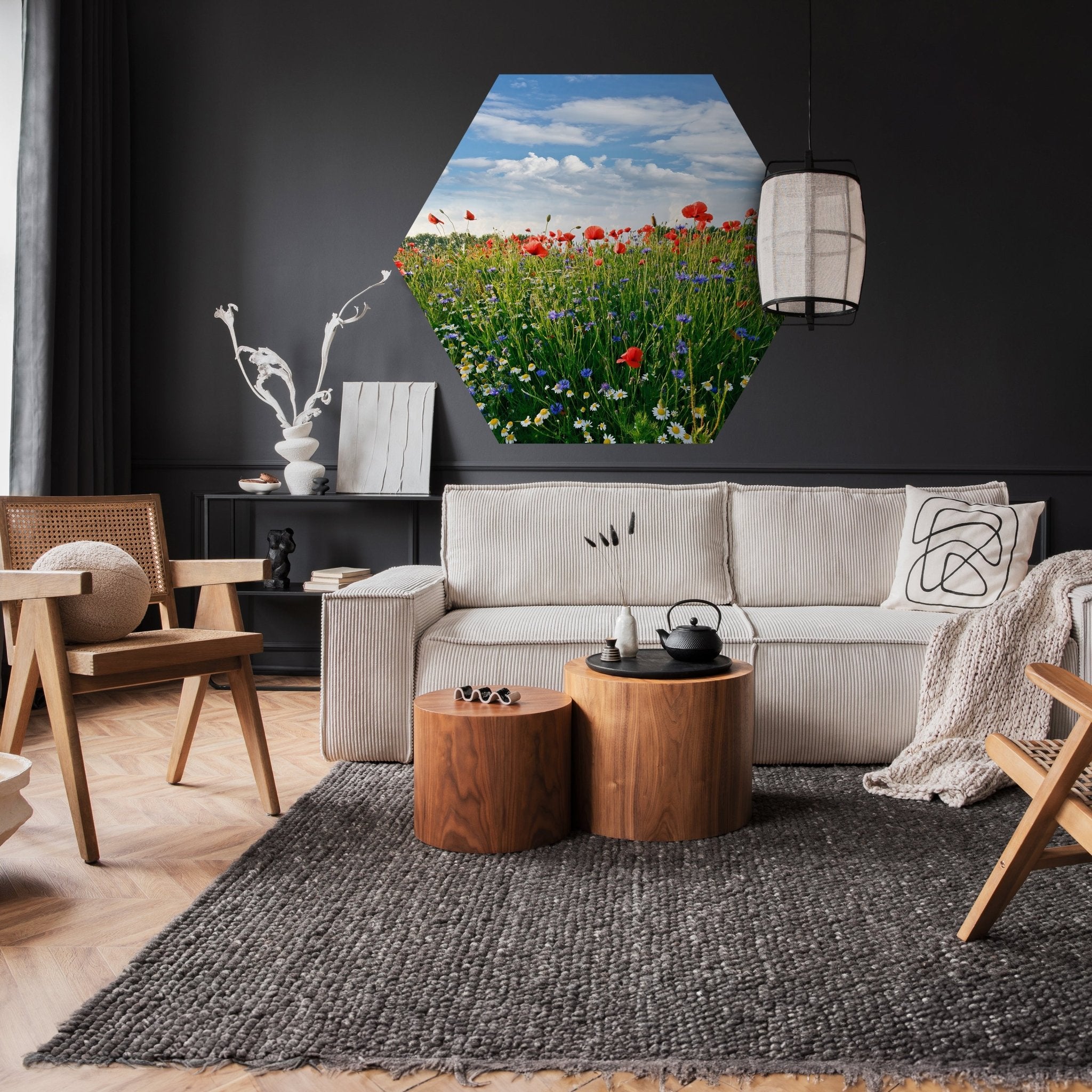 Hexagon-Fototapete Blumenwiese M0043 - Bild 2 Hexagon-Fototapete Blumenwiese M0043 - Bild 2