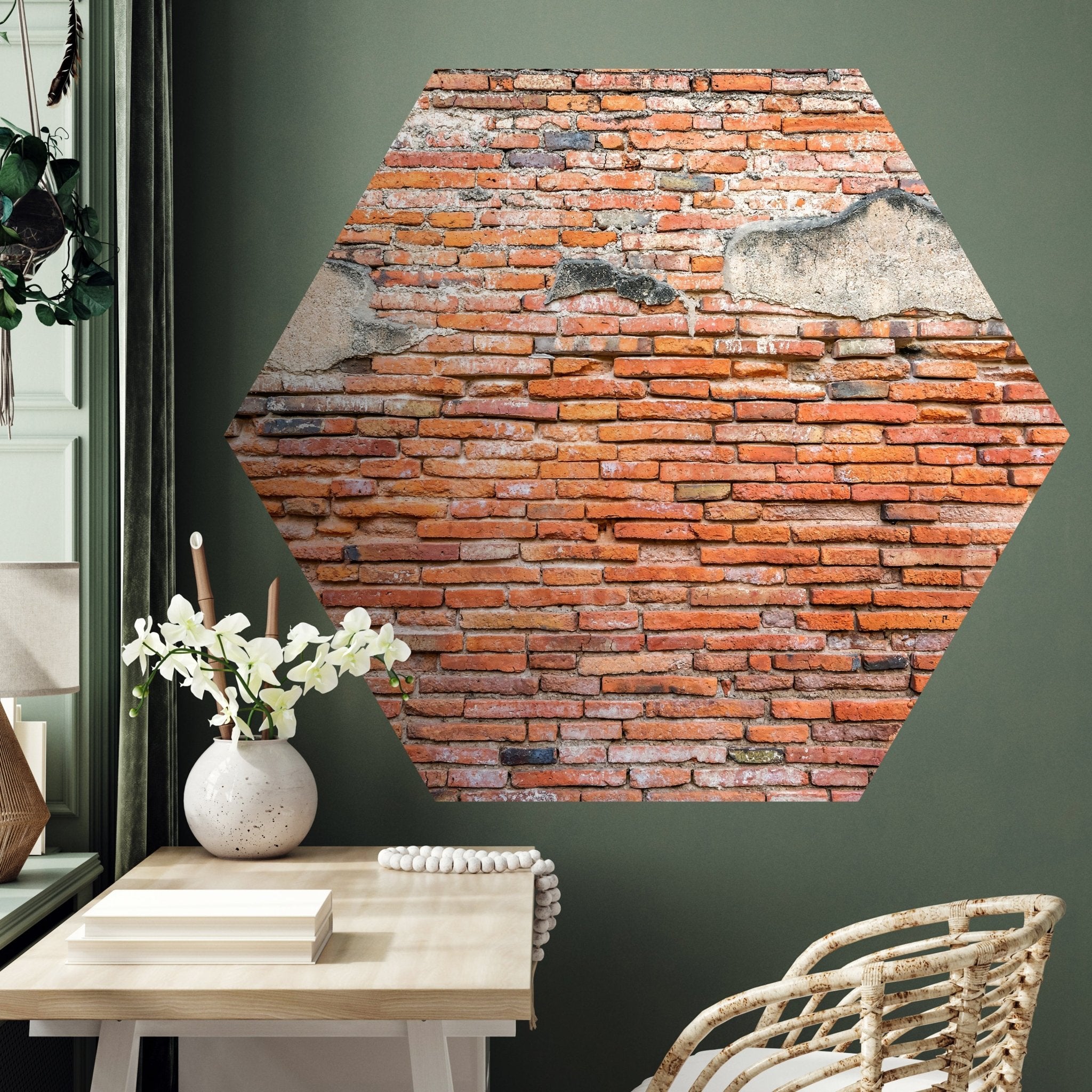 Hexagon-Fototapete alte Ziegelwand Backstein M0045 - Bild 3 Hexagon-Fototapete alte Ziegelwand Backstein M0045 - Bild 3