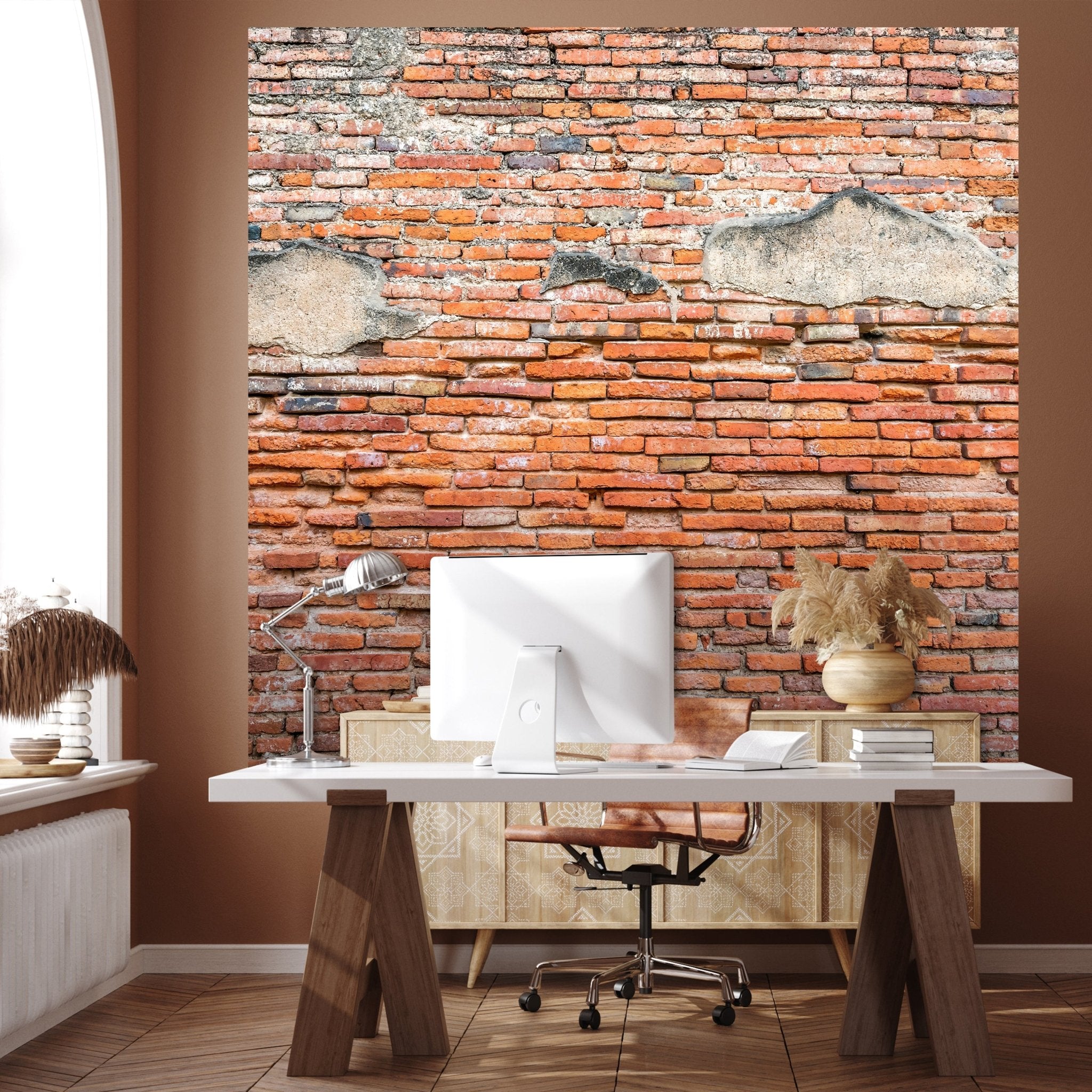 Quadratische Fototapete alte Ziegelwand Backstein M0045 - Bild 1 Quadratische Fototapete alte Ziegelwand Backstein M0045 - Bild 1