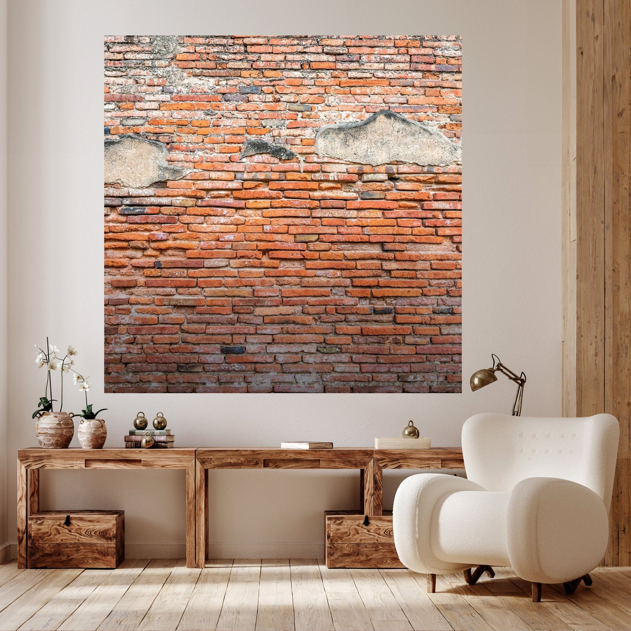 Quadratische Fototapete alte Ziegelwand Backstein M0045 - Bild 2 Quadratische Fototapete alte Ziegelwand Backstein M0045 - Bild 2