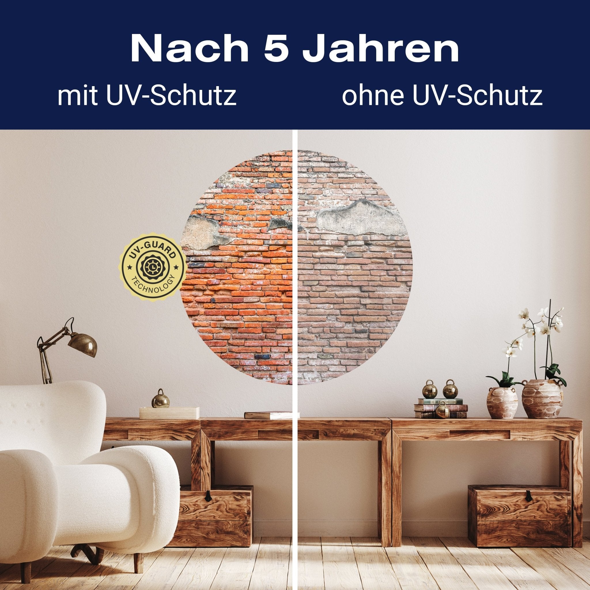 Runde Fototapete alte Ziegelwand Backstein M0045 - Bild 9 Runde Fototapete alte Ziegelwand Backstein M0045 - Bild 9