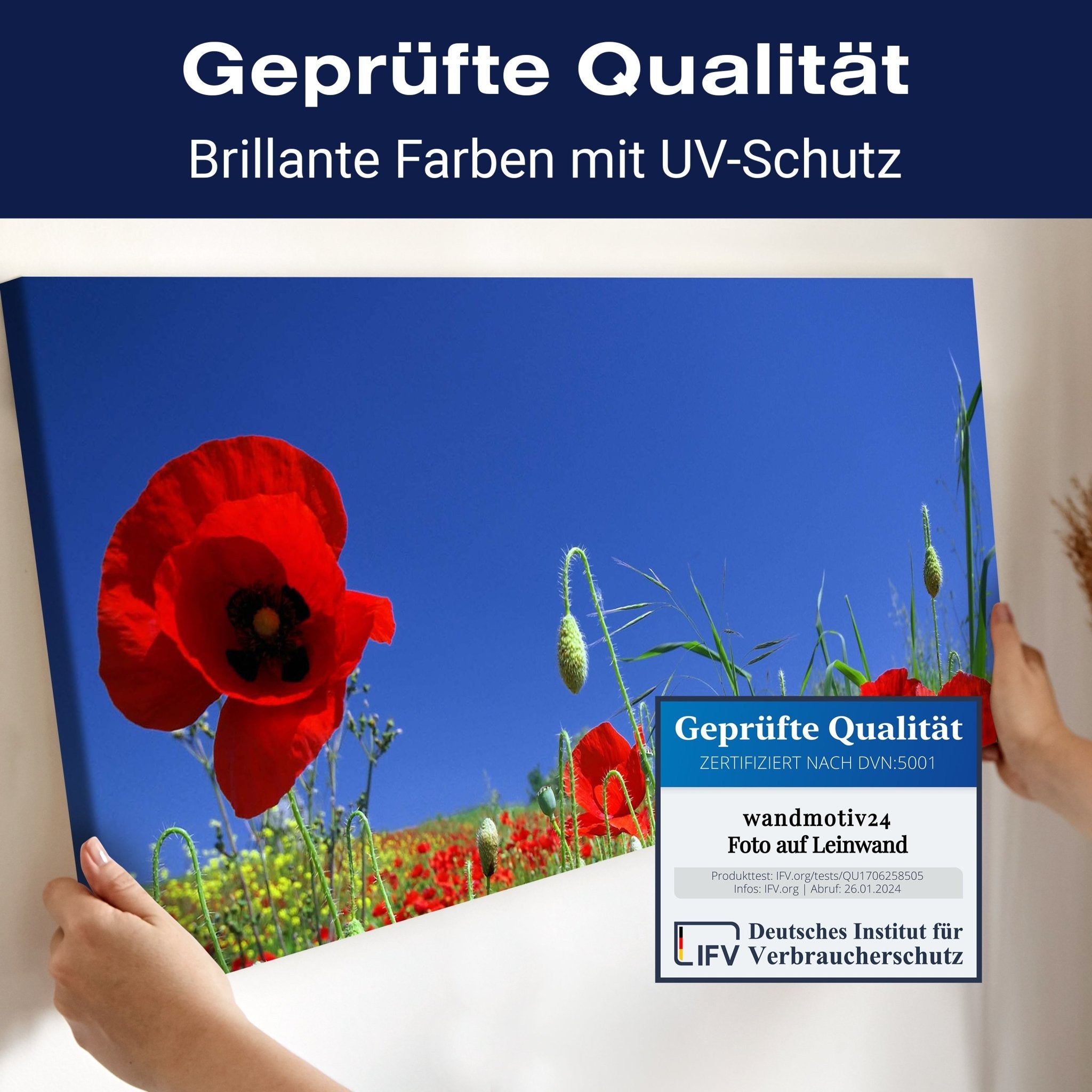 Leinwandbild Mohnblumenfeld M0046 kaufen - Bild 4 Leinwandbild Mohnblumenfeld M0046 kaufen - Bild 4