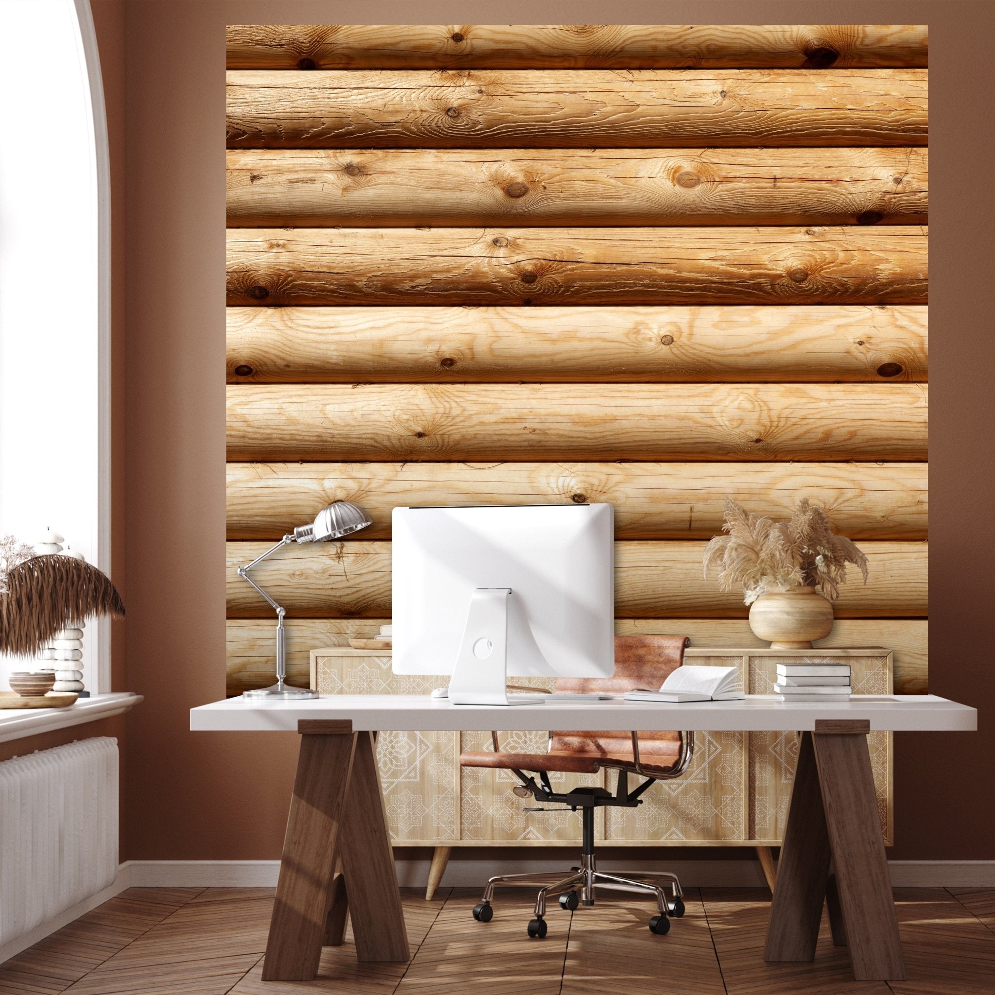 Quadratische Fototapete Holz Wand M0046 - Bild 1 Quadratische Fototapete Holz Wand M0046 - Bild 1