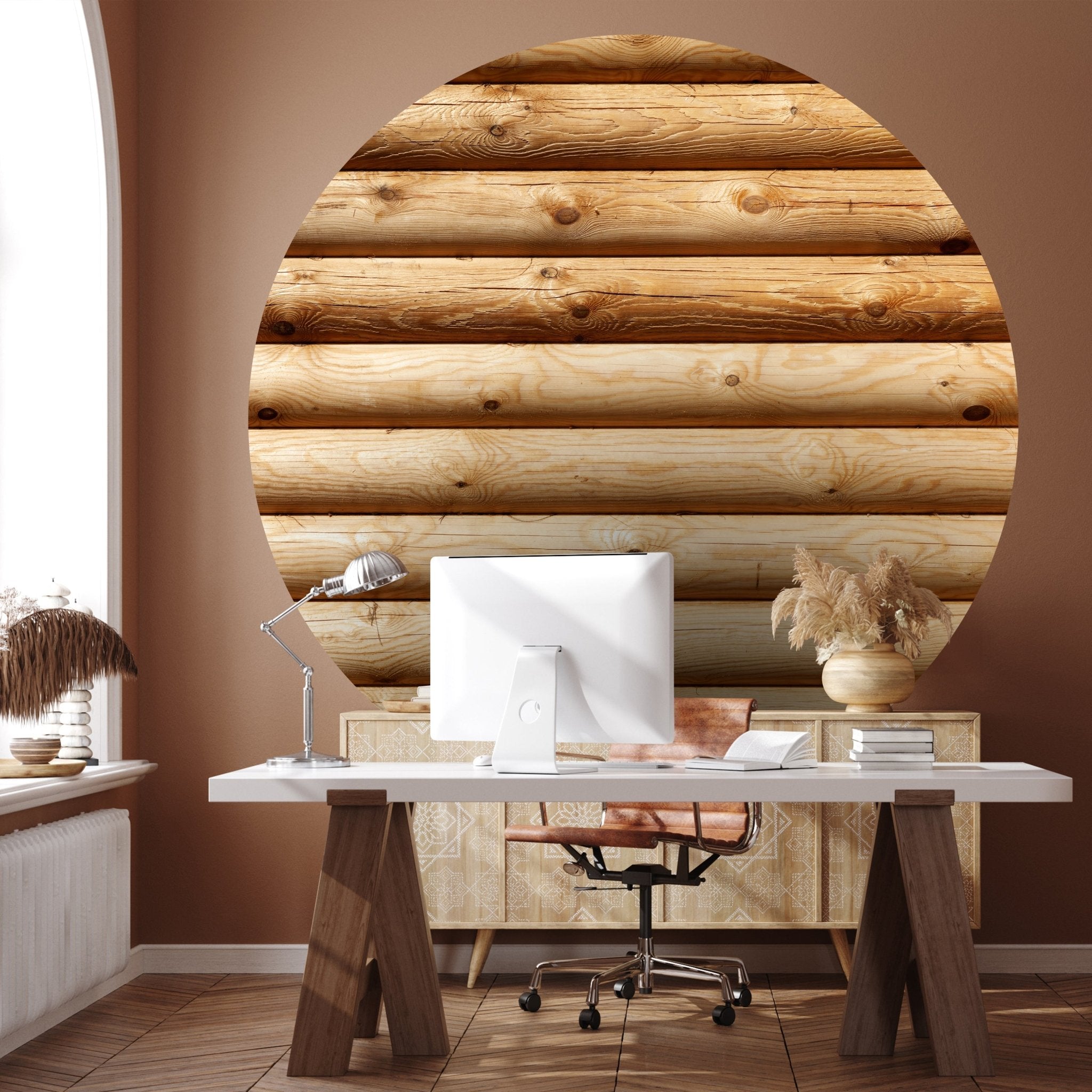 Runde Fototapete Holz Wand M0046 - Bild 1 Runde Fototapete Holz Wand M0046 - Bild 1