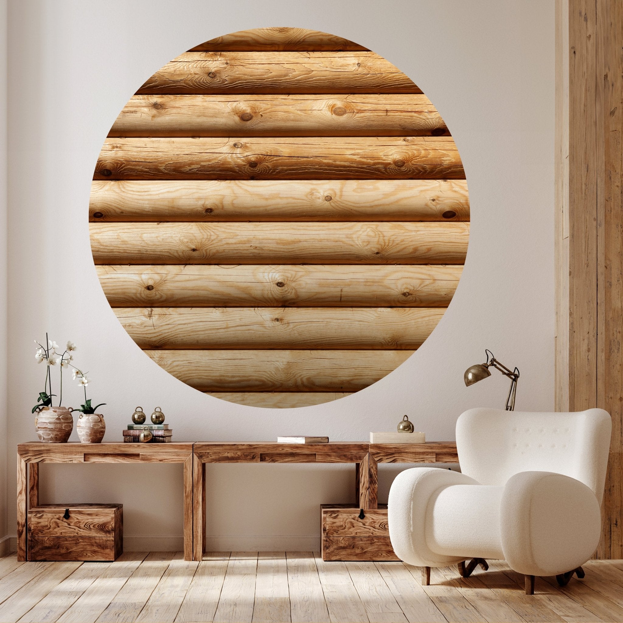 Runde Fototapete Holz Wand M0046 - Bild 2 Runde Fototapete Holz Wand M0046 - Bild 2