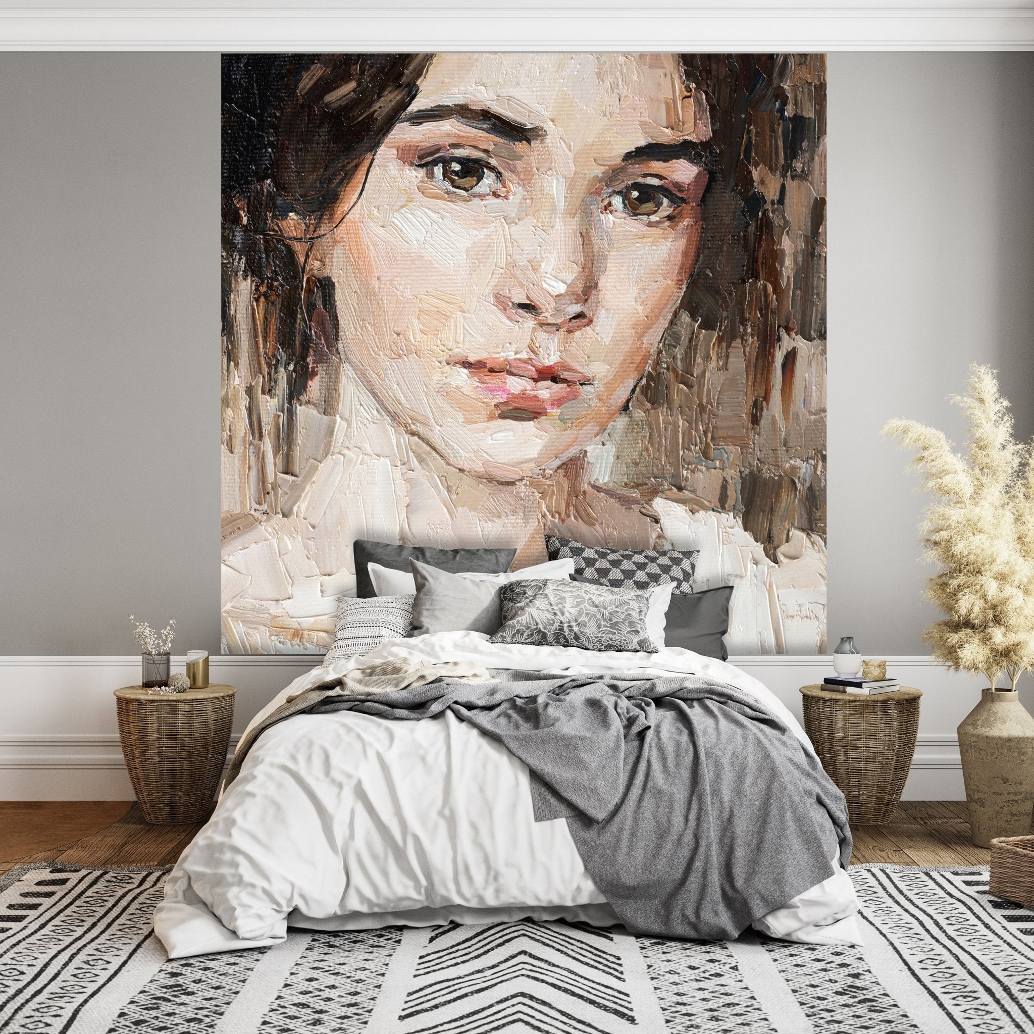 Quadratische Fototapete Frau Malerei M0048 - Bild 3 Quadratische Fototapete Frau Malerei M0048 - Bild 3