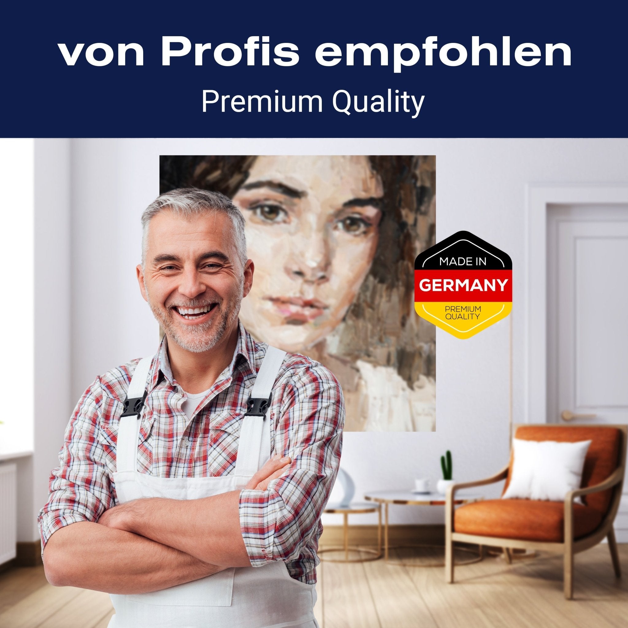 Quadratische Fototapete Frau Malerei M0048 - Bild 5 Quadratische Fototapete Frau Malerei M0048 - Bild 5