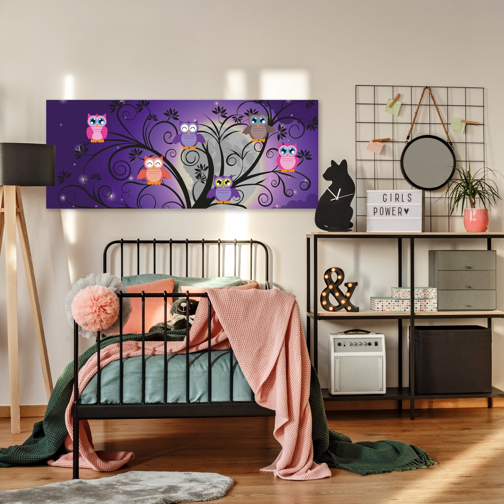 Leinwandbild Eulen auf einem Baum M0049 kaufen - Bild 3 Leinwandbild Eulen auf einem Baum M0049 kaufen - Bild 3