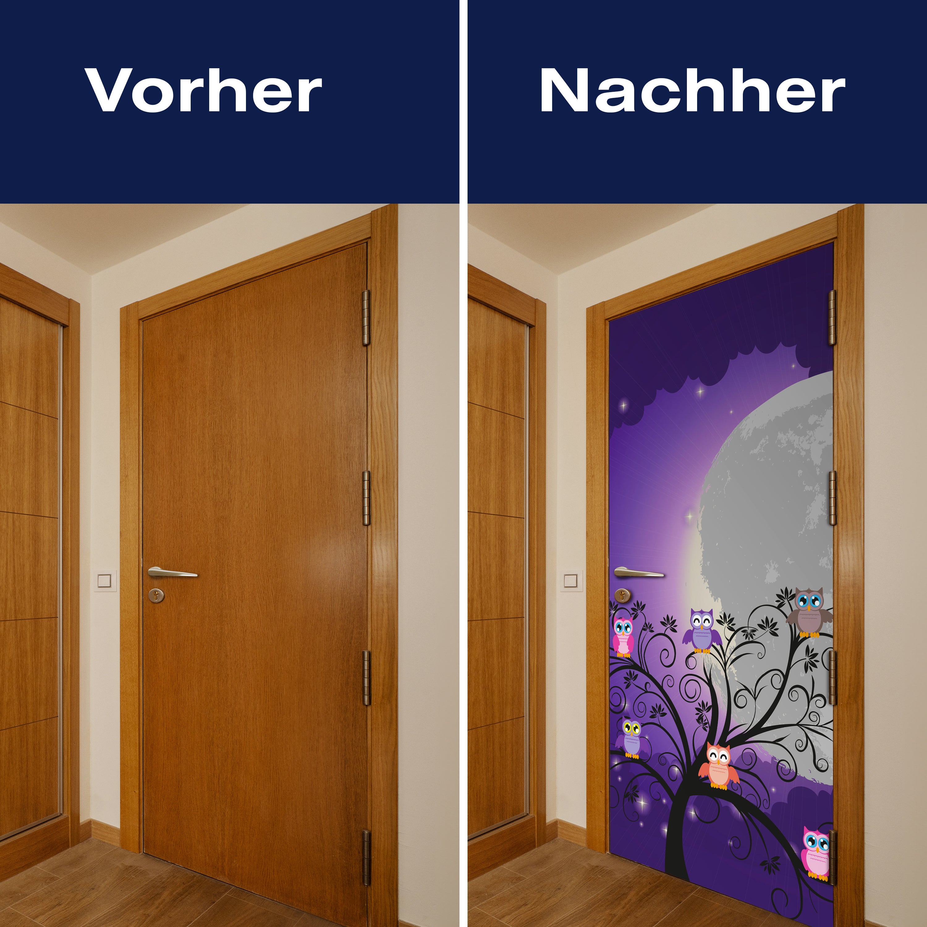 Türtapete Eulen auf einem Baum M0049 - Bild 10 Türtapete Eulen auf einem Baum M0049 - Bild 10