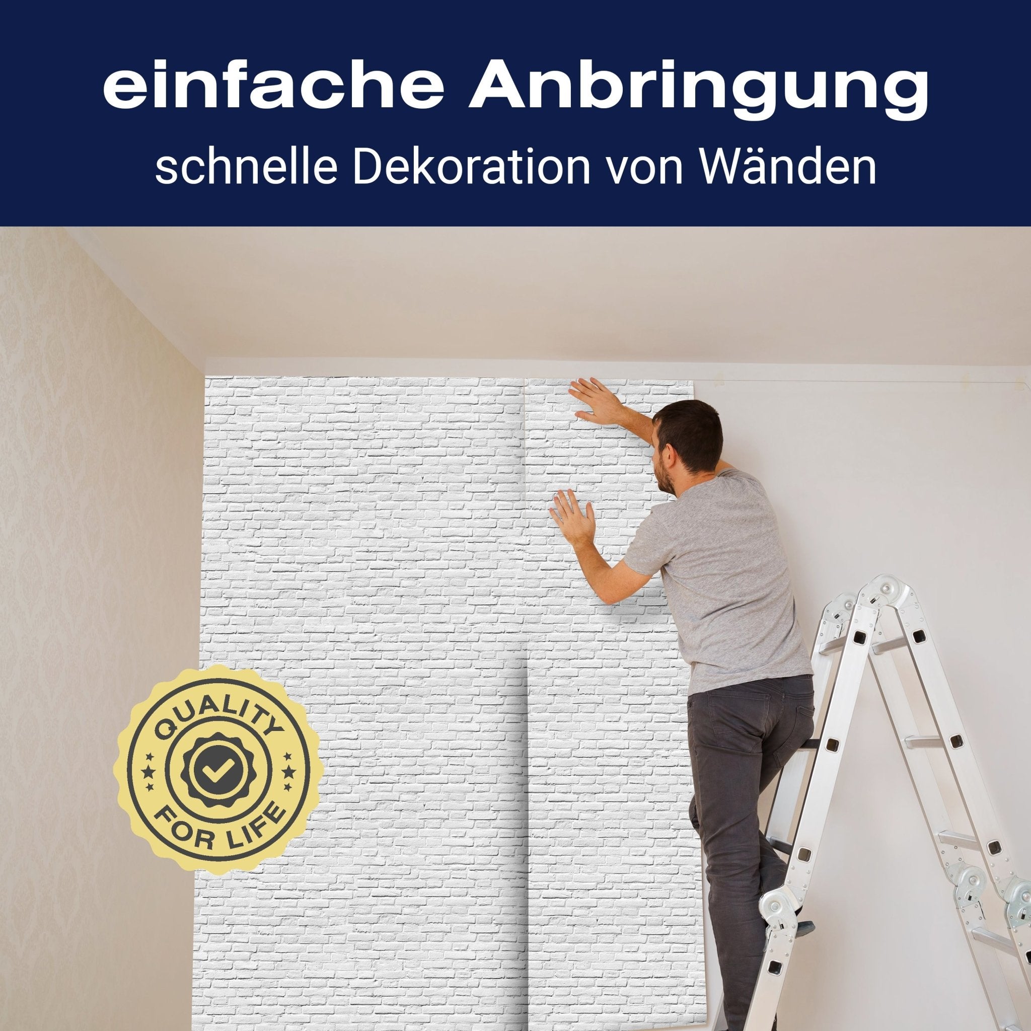 Fototapete Backsteinmauer-weiss M0050 - Bild 3 Fototapete Backsteinmauer-weiss M0050 - Bild 3