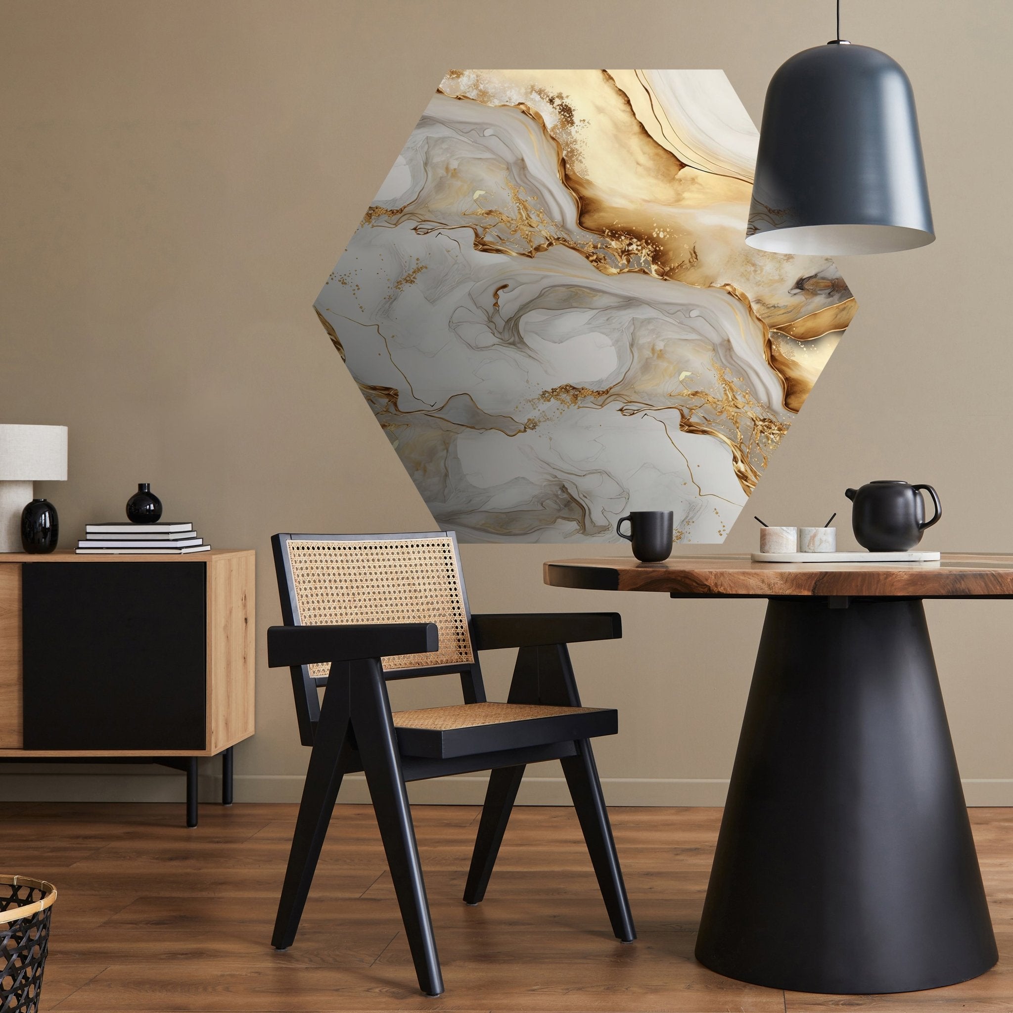 Hexagon-Fototapete abstrakte Marmor Optik M0051 - Bild 3 Hexagon-Fototapete abstrakte Marmor Optik M0051 - Bild 3