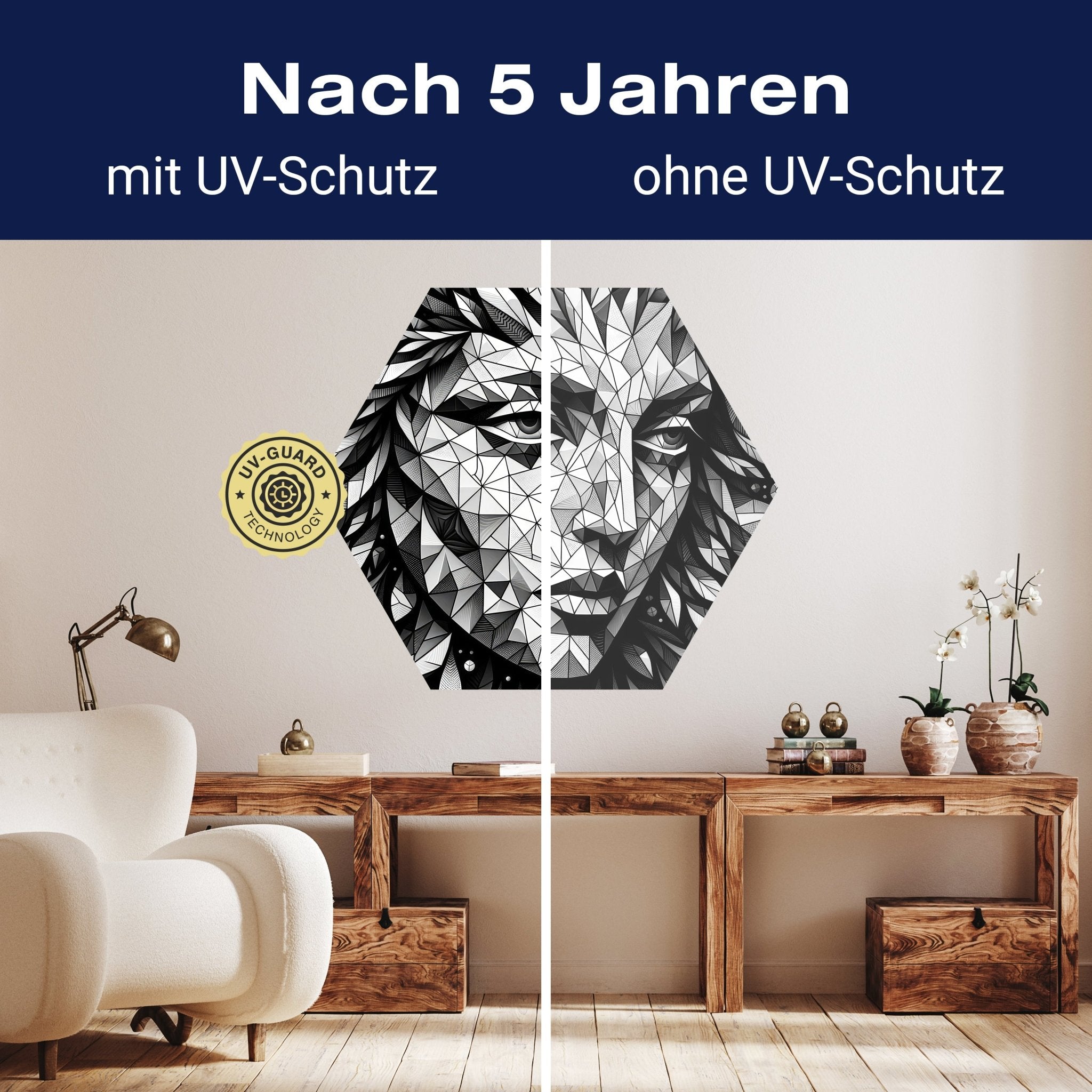 Hexagon-Fototapete geometrisches Gesicht, Kunst M0053 - Bild 9 Hexagon-Fototapete geometrisches Gesicht, Kunst M0053 - Bild 9