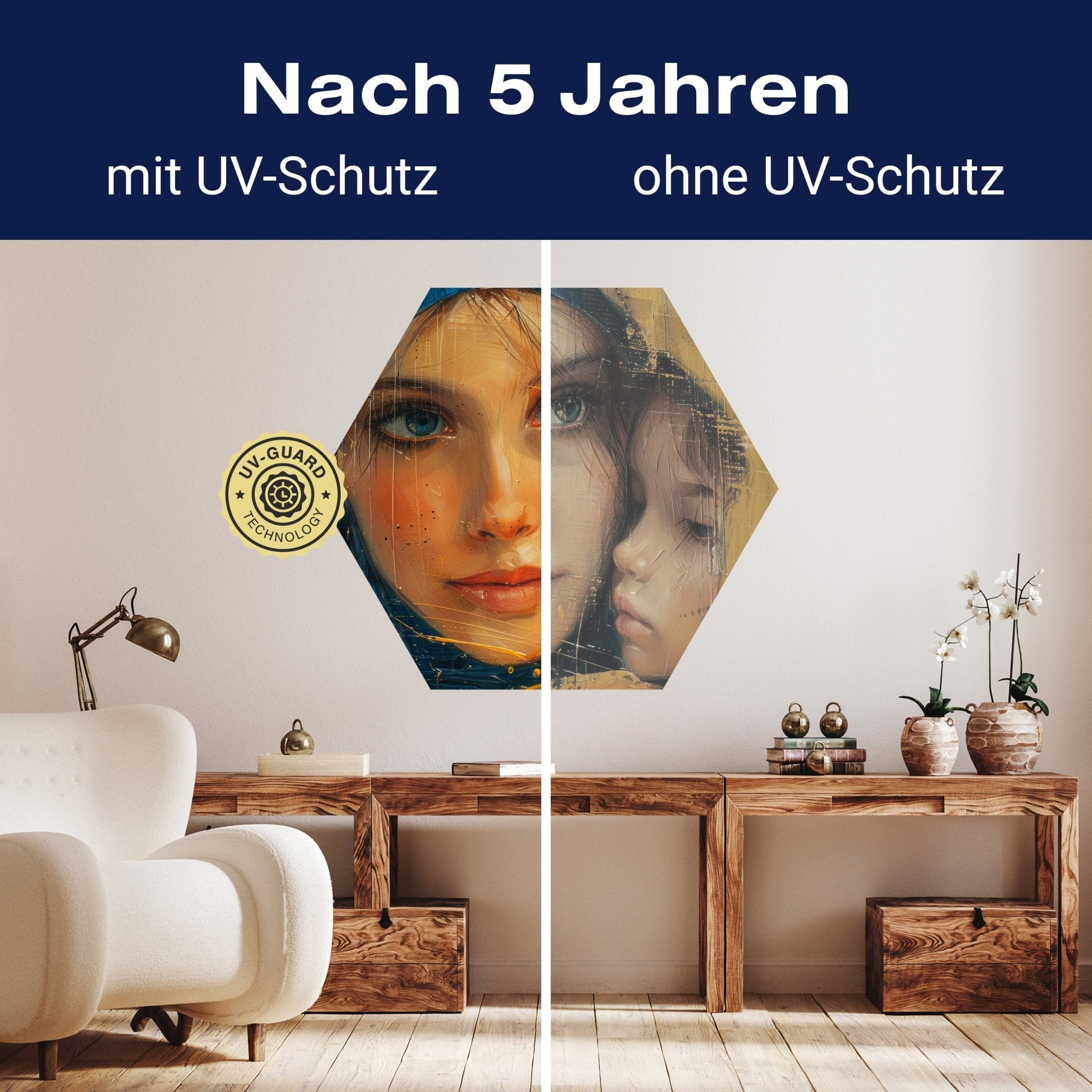 Hexagon-Fototapete Malerei Frau Kind M0054 - Bild 9 Hexagon-Fototapete Malerei Frau Kind M0054 - Bild 9