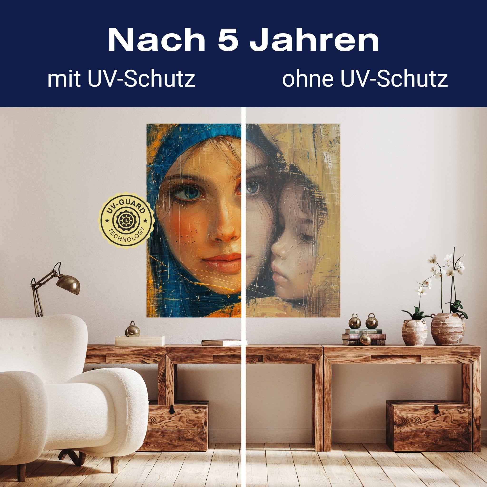 Quadratische Fototapete Malerei Frau Kind M0054 - Bild 9 Quadratische Fototapete Malerei Frau Kind M0054 - Bild 9