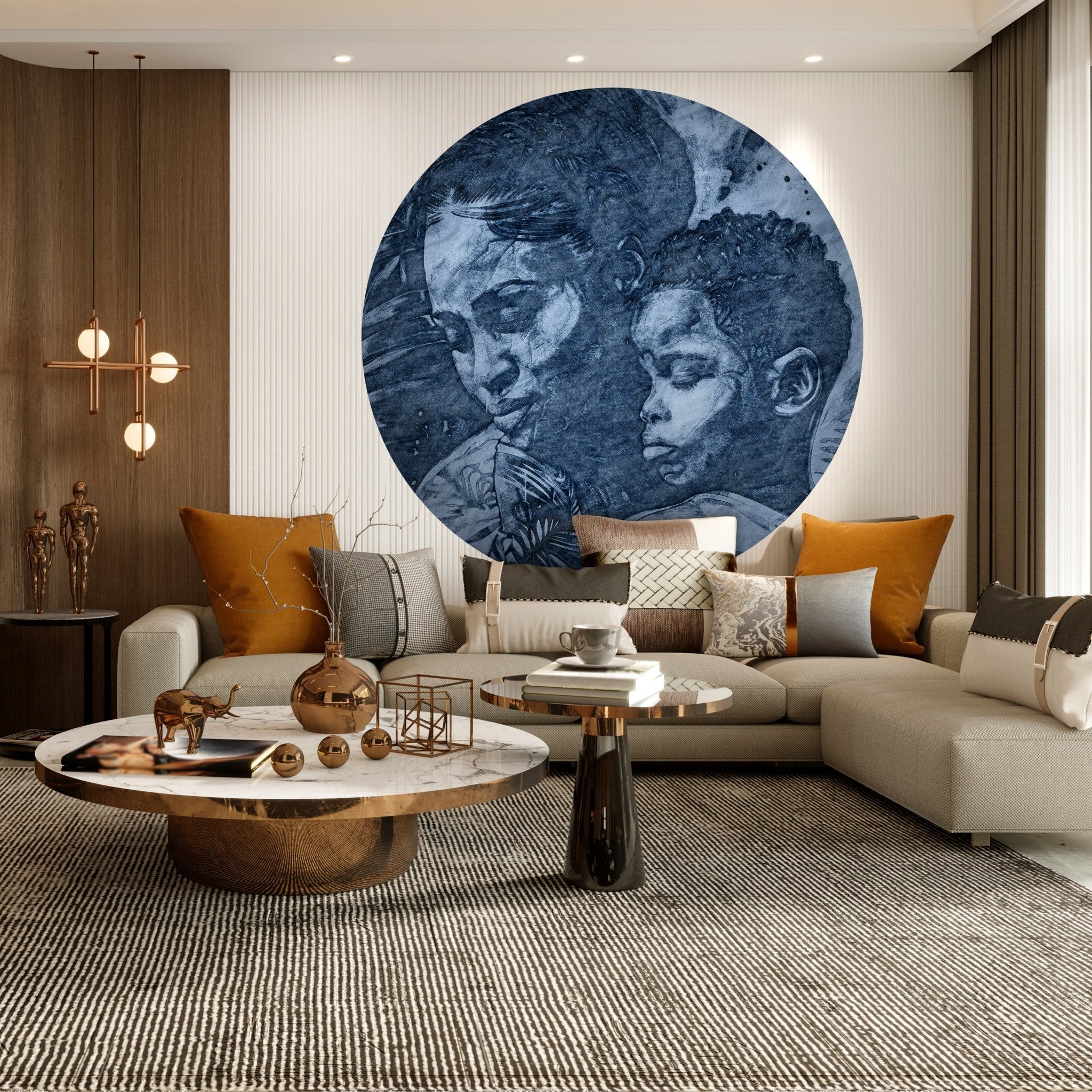 Runde Fototapete Mutter und Kind M0055 - Bild 3 Runde Fototapete Mutter und Kind M0055 - Bild 3