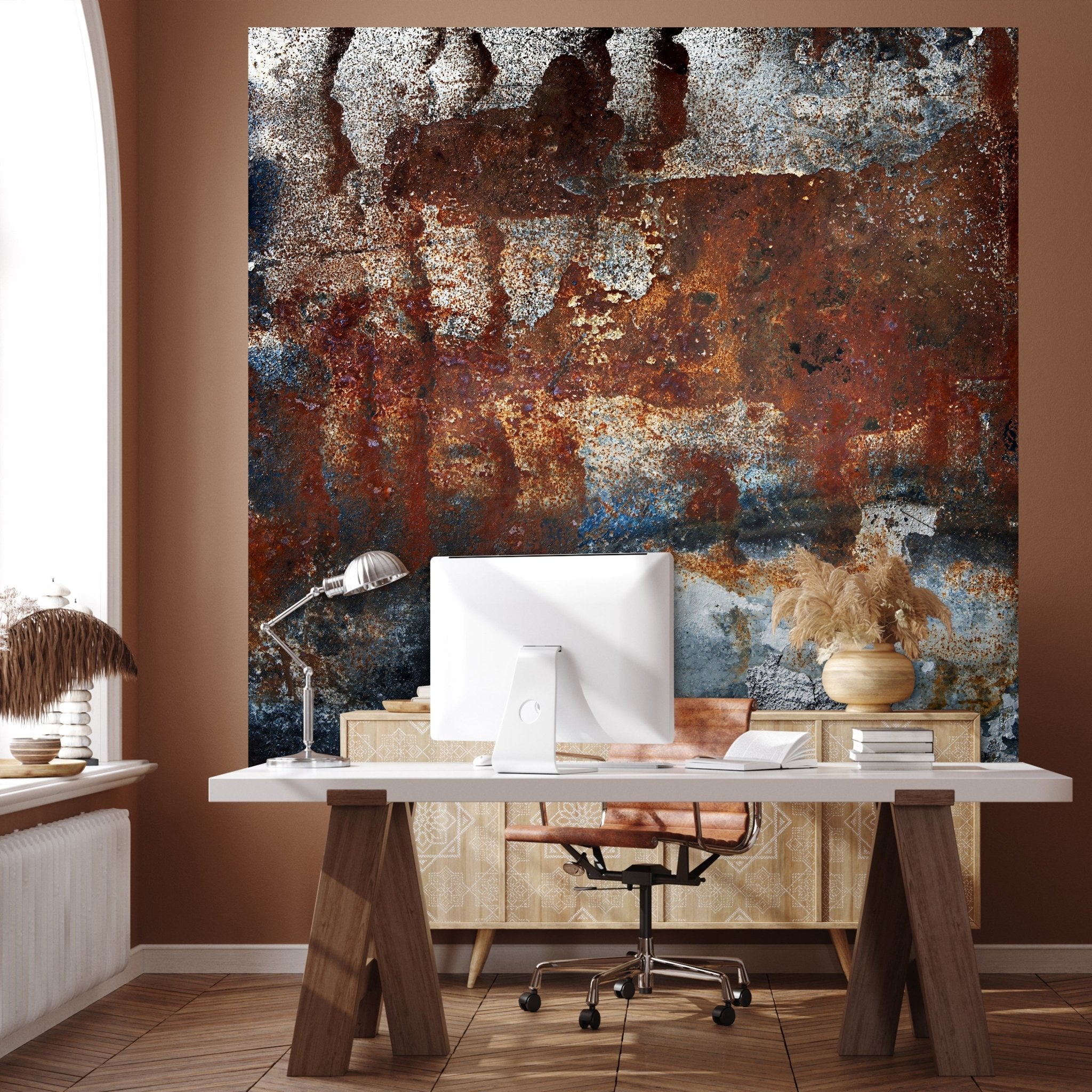 Quadratische Fototapete Metall rostig M0057 - Bild 1 Quadratische Fototapete Metall rostig M0057 - Bild 1