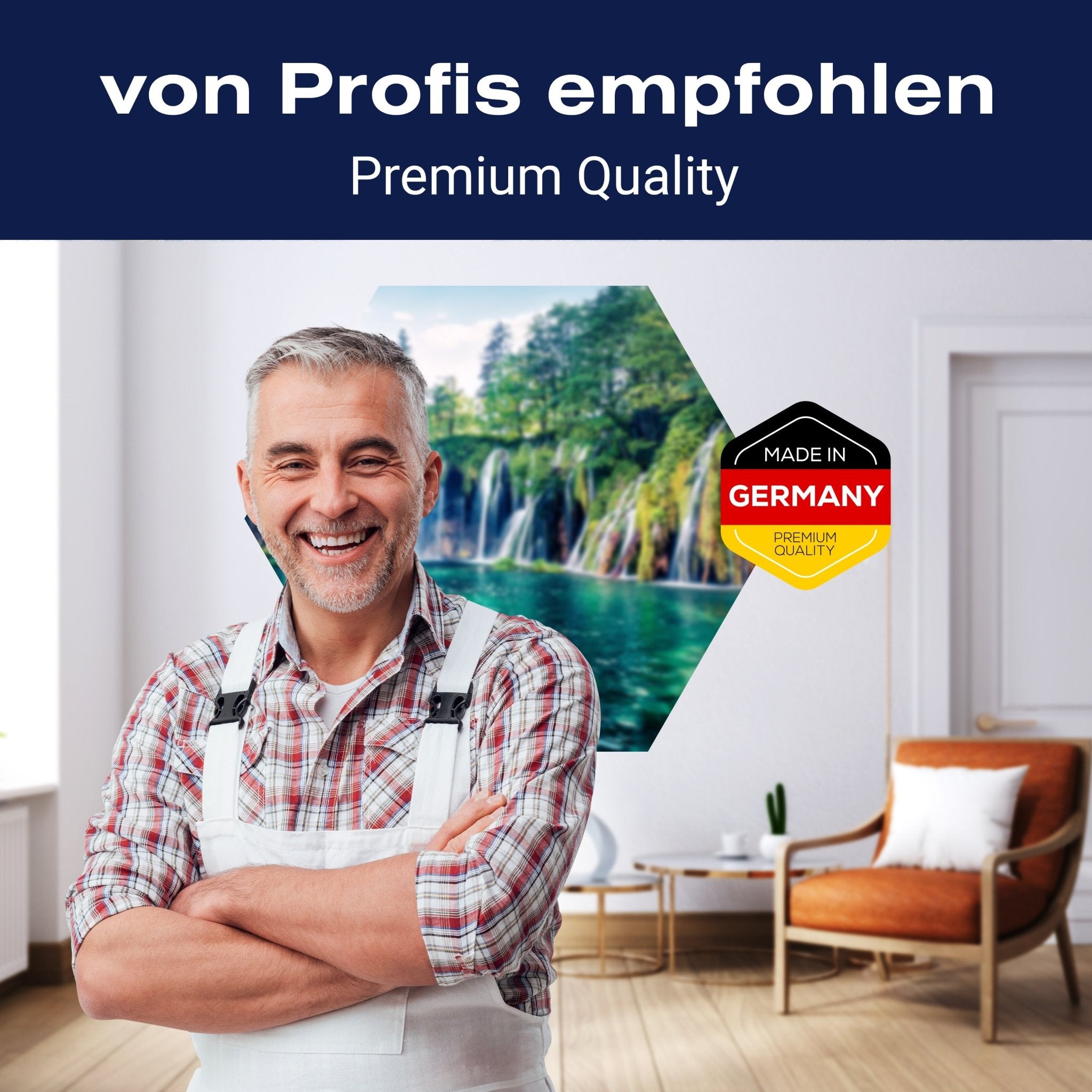 Hexagon-Fototapete Wasserfall mit See M0062 - Bild 5 Hexagon-Fototapete Wasserfall mit See M0062 - Bild 5