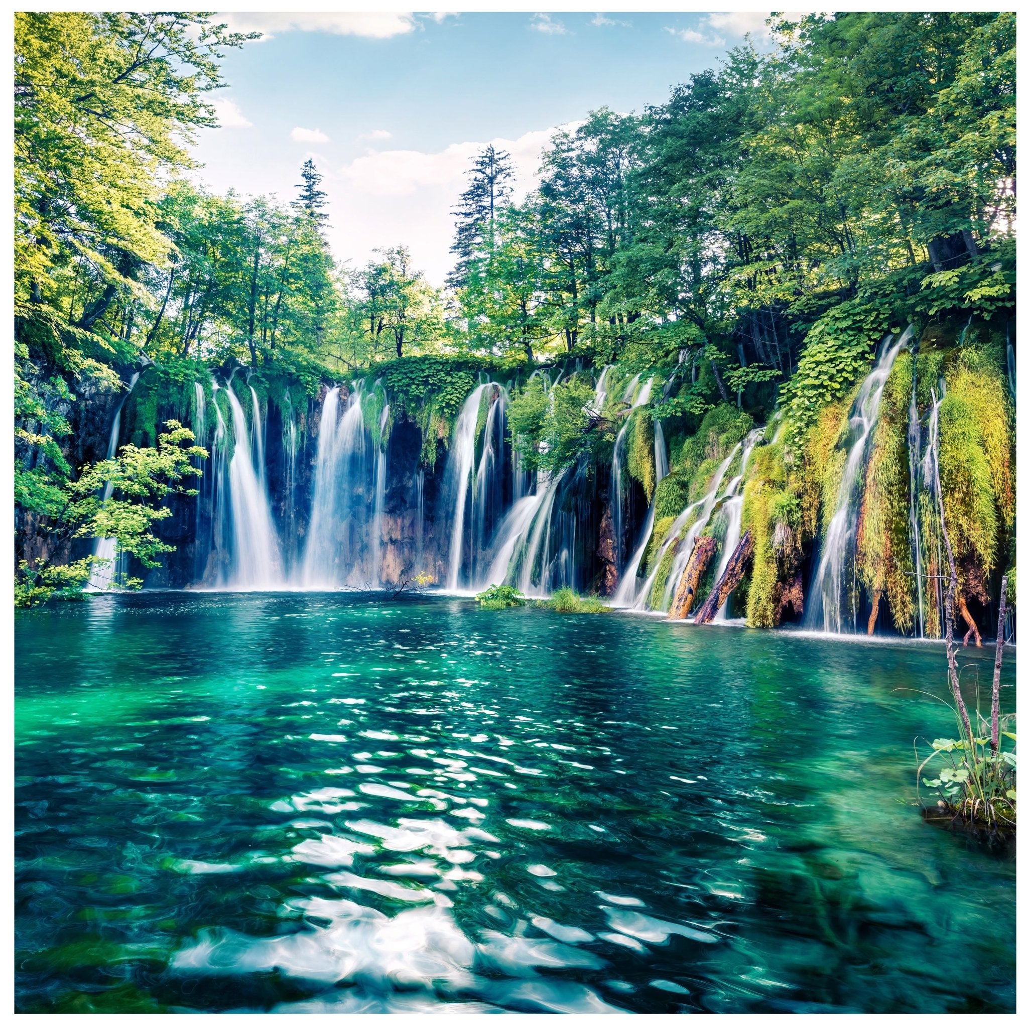 Quadratische Fototapete Wasserfall mit See M0062 - Bild 11 Quadratische Fototapete Wasserfall mit See M0062 - Bild 11
