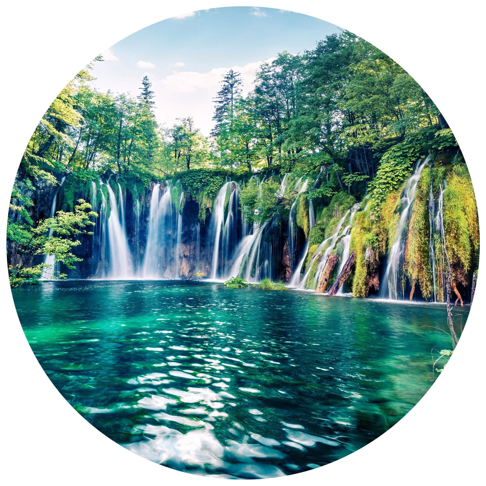 Runde Fototapete Wasserfall mit See M0062 - Bild 11 Runde Fototapete Wasserfall mit See M0062 - Bild 11