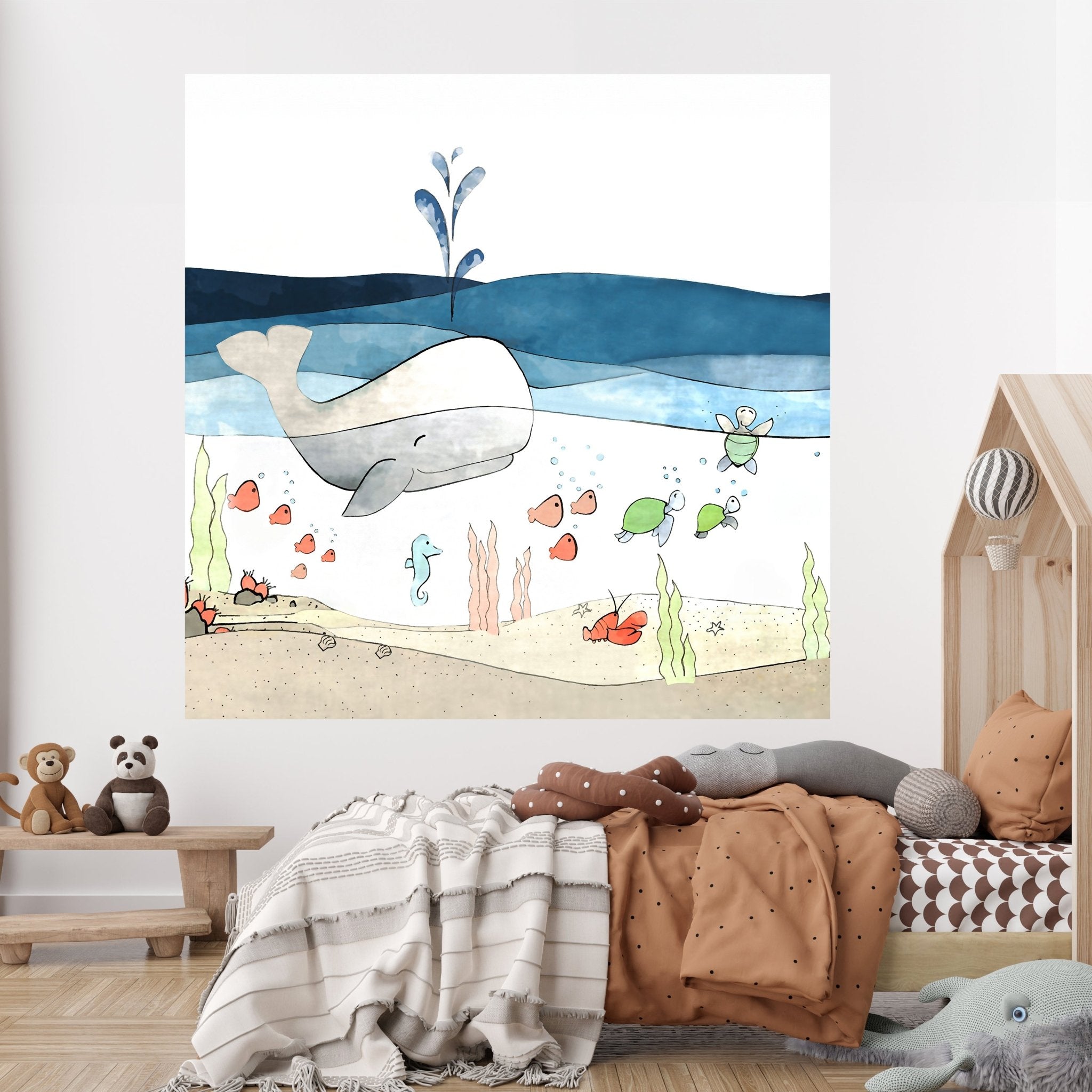 Quadratische Fototapete Wal Schildkröte Meer M0063 - Bild 2 Quadratische Fototapete Wal Schildkröte Meer M0063 - Bild 2