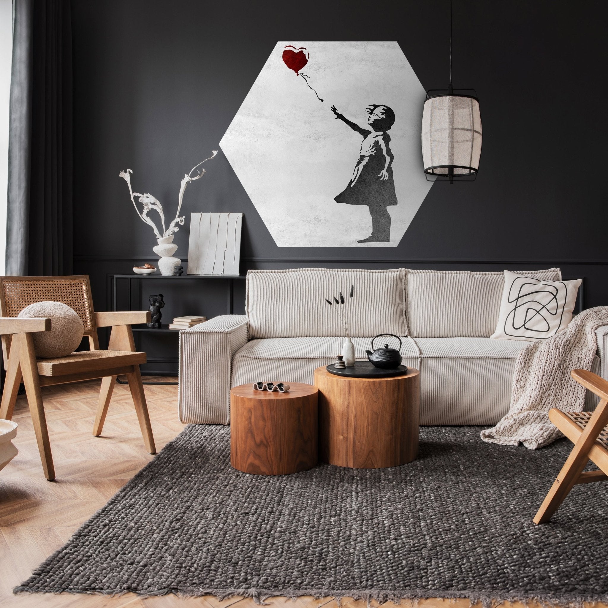 Hexagon-Fototapete Banksy Street Art M0065 - Bild 2 Hexagon-Fototapete Banksy Street Art M0065 - Bild 2