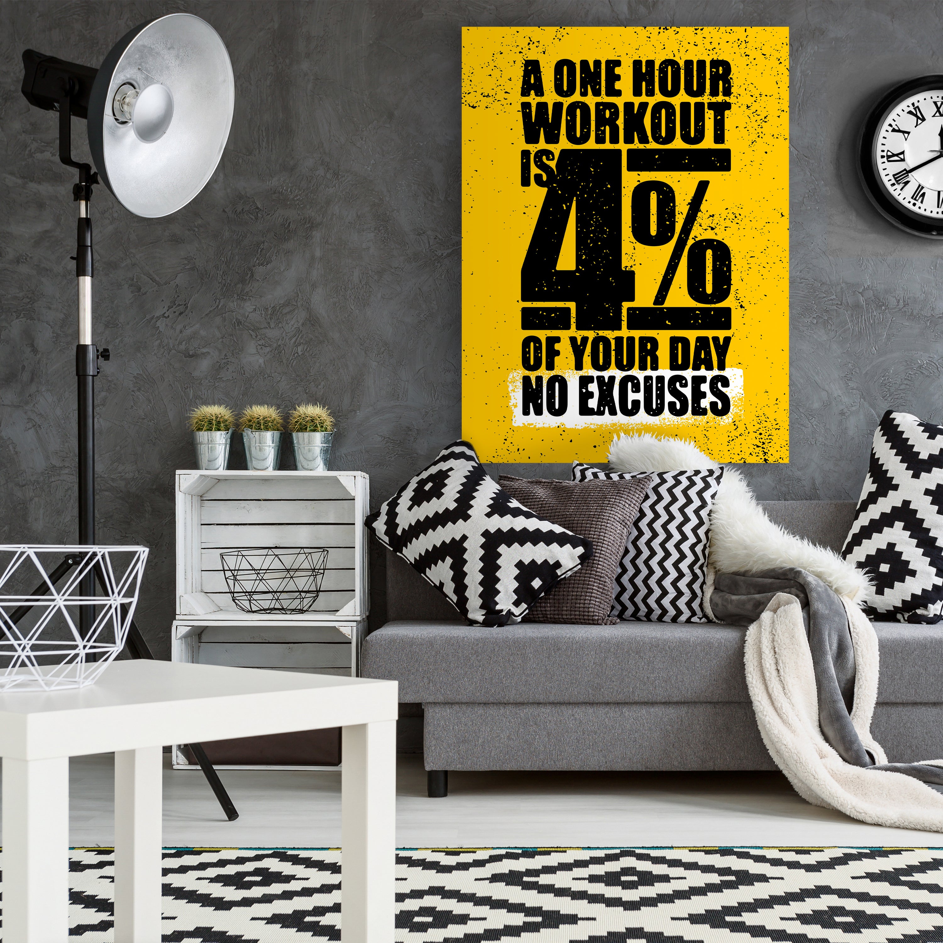 Leinwandbild Motivation, Hochformat, one hour M0066 kaufen - Bild 2 Leinwandbild Motivation, Hochformat, one hour M0066 kaufen - Bild 2