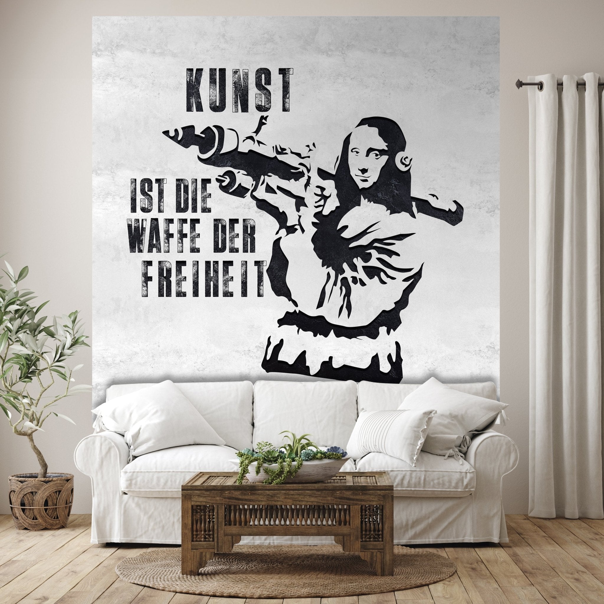 Quadratische Fototapete Banksy Street Art M0067 - Bild 1 Quadratische Fototapete Banksy Street Art M0067 - Bild 1