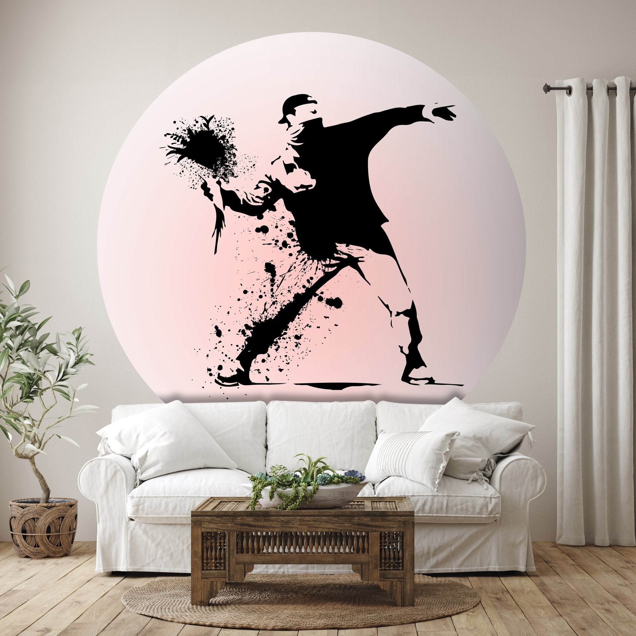 Runde Fototapete Banksy Street Art M0068 - Bild 1 Runde Fototapete Banksy Street Art M0068 - Bild 1