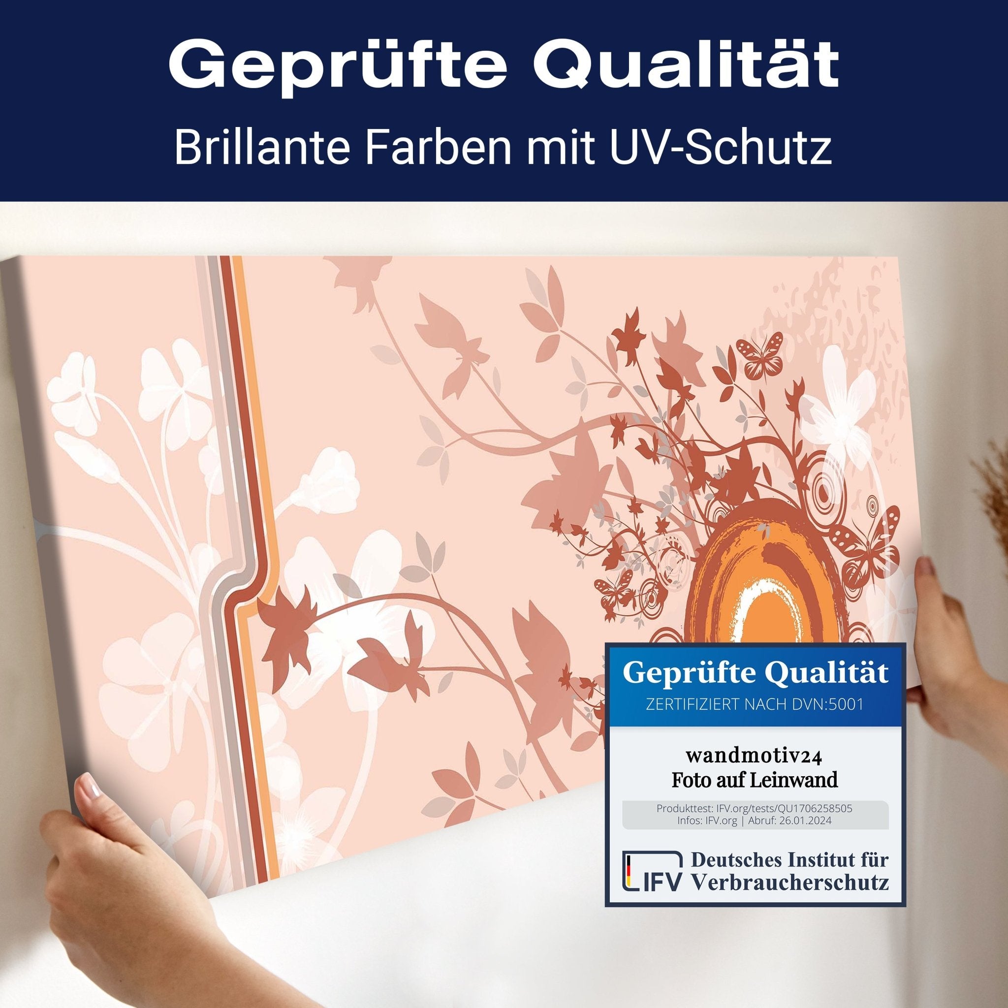 Leinwandbild Nude Circle Floral M0072 kaufen - Bild 4 Leinwandbild Nude Circle Floral M0072 kaufen - Bild 4