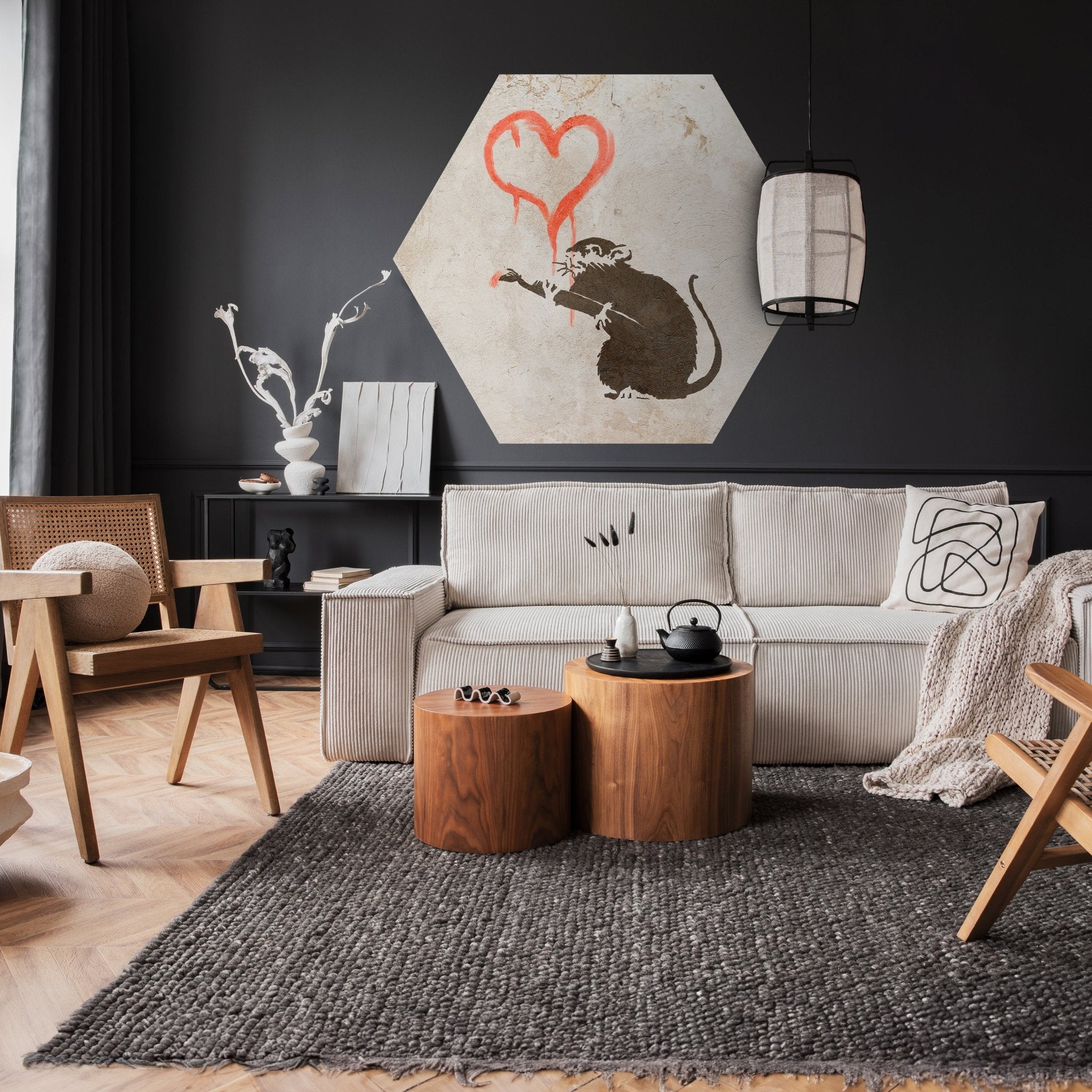 Hexagon-Fototapete Banksy Street Art M0073 - Bild 2 Hexagon-Fototapete Banksy Street Art M0073 - Bild 2