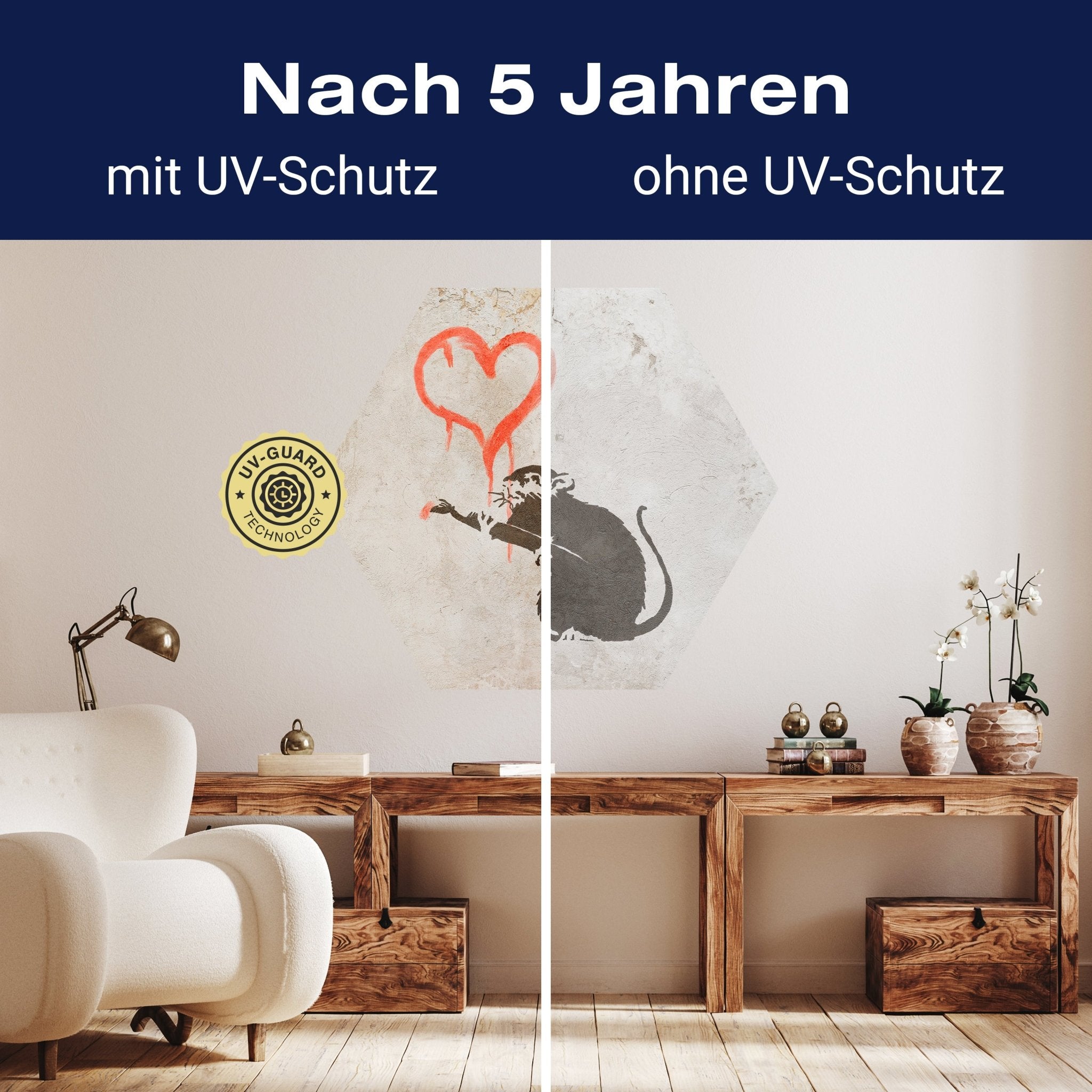 Hexagon-Fototapete Banksy Street Art M0073 - Bild 9 Hexagon-Fototapete Banksy Street Art M0073 - Bild 9