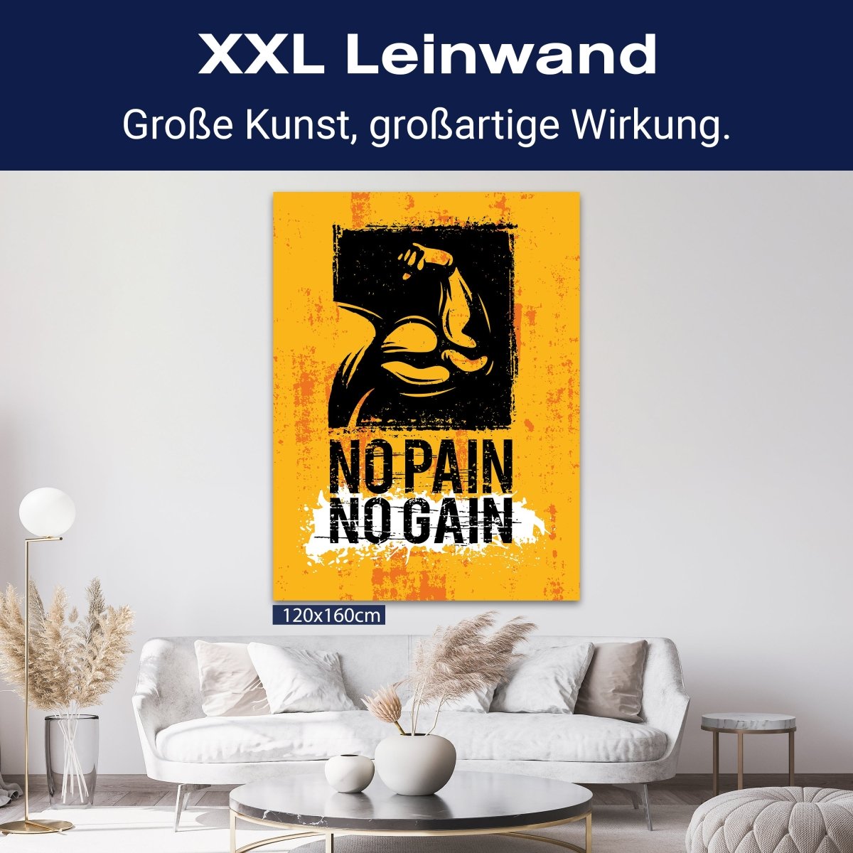 Leinwandbild Motivation, Hochformat, Pain & Gain M0073 kaufen - Bild 9 Leinwandbild Motivation, Hochformat, Pain & Gain M0073 kaufen - Bild 9