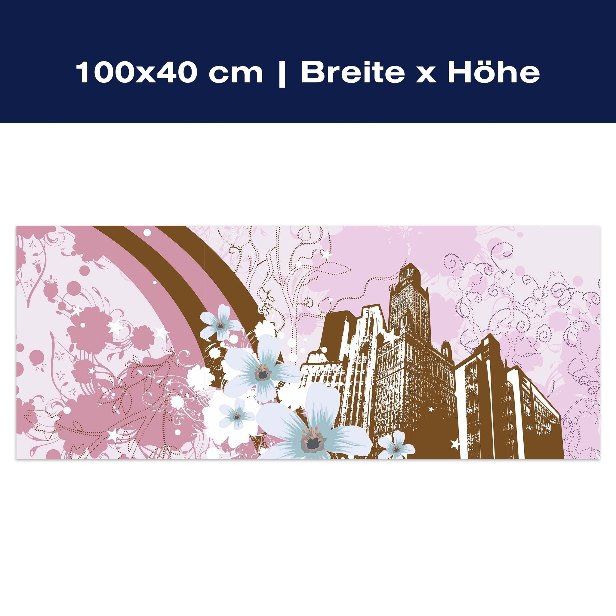 Leinwandbild Urban Flower Grunge M0075 Leinwandbild Urban Flower Grunge M0075