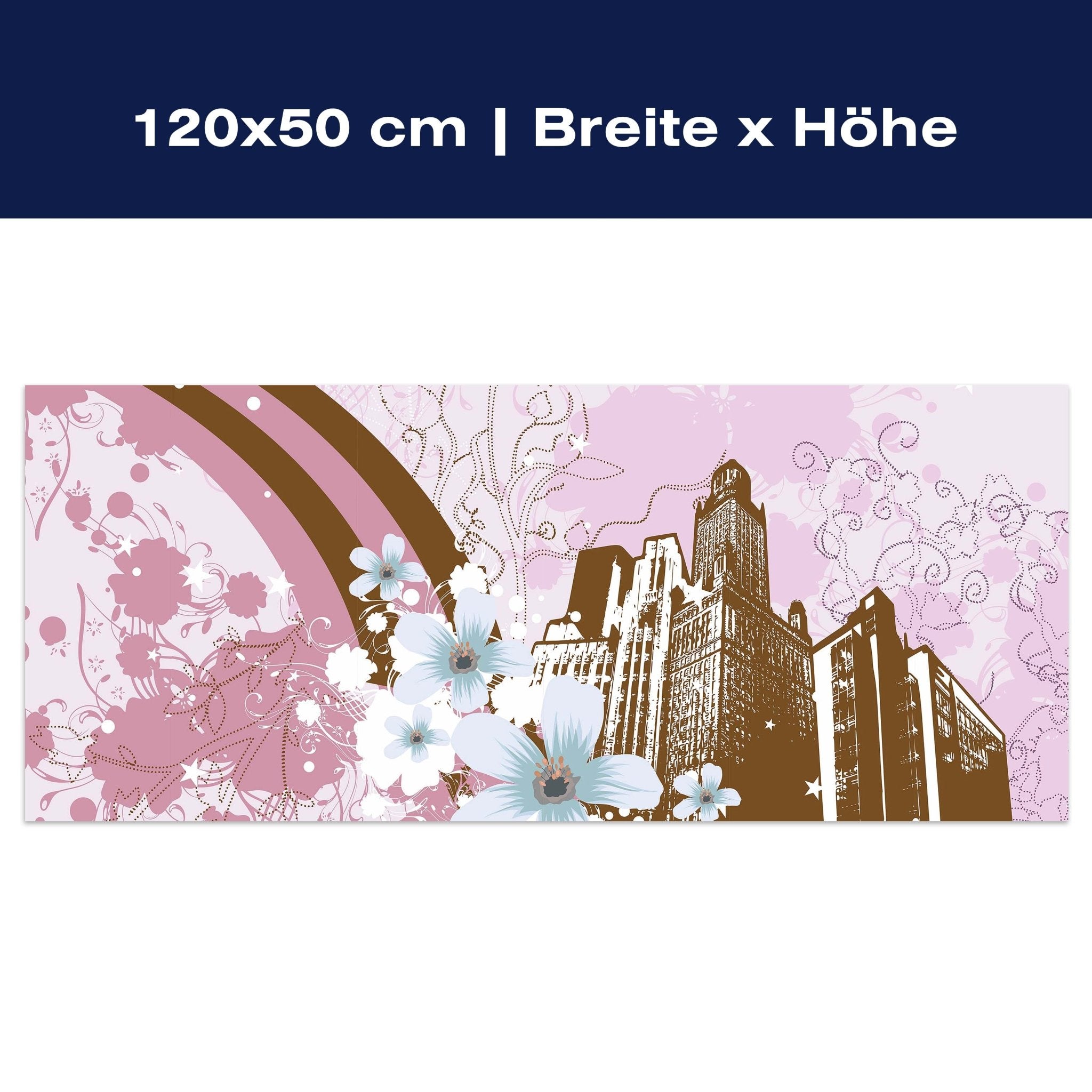 Leinwandbild Urban Flower Grunge M0075 Leinwandbild Urban Flower Grunge M0075