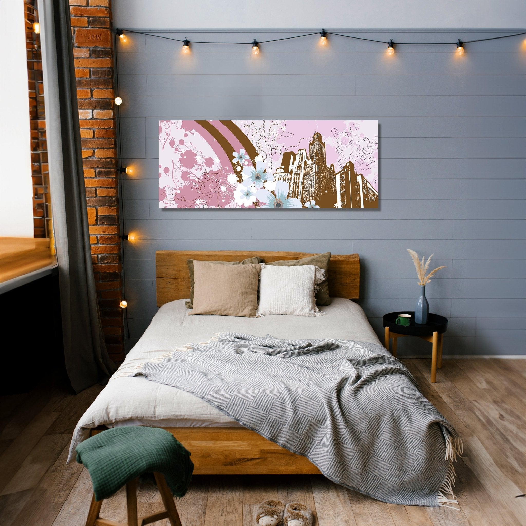 Leinwandbild Urban Flower Grunge M0075 kaufen - Bild 2 Leinwandbild Urban Flower Grunge M0075 kaufen - Bild 2