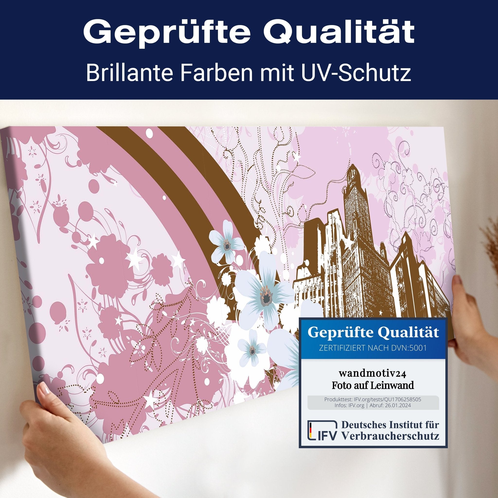 Leinwandbild Urban Flower Grunge M0075 kaufen - Bild 4 Leinwandbild Urban Flower Grunge M0075 kaufen - Bild 4