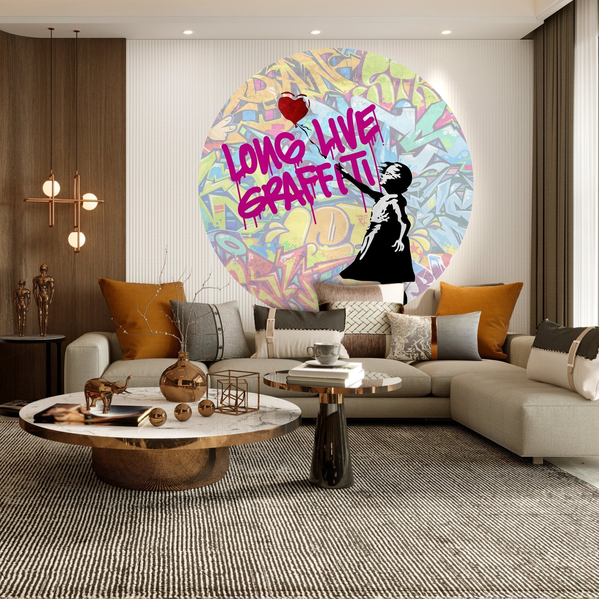 Runde Fototapete Banksy Street Art M0075 - Bild 3 Runde Fototapete Banksy Street Art M0075 - Bild 3