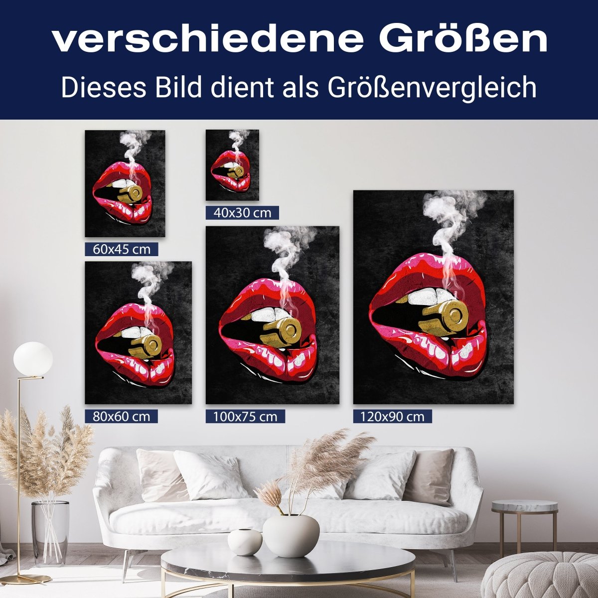 Leinwandbild Frauen Lippen M0076 kaufen - Bild 8 Leinwandbild Frauen Lippen M0076 kaufen - Bild 8