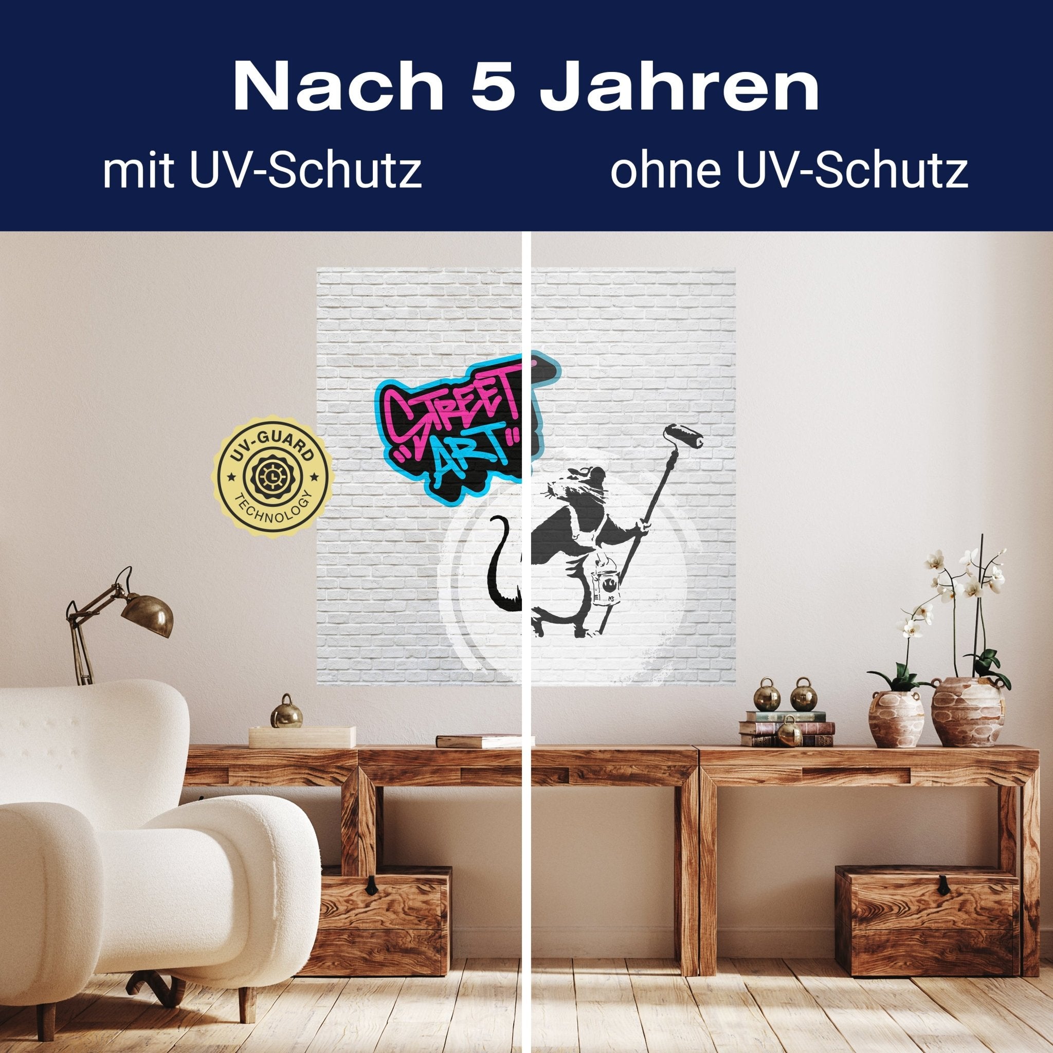 Quadratische Fototapete Banksy Street Art M0076 - Bild 9 Quadratische Fototapete Banksy Street Art M0076 - Bild 9