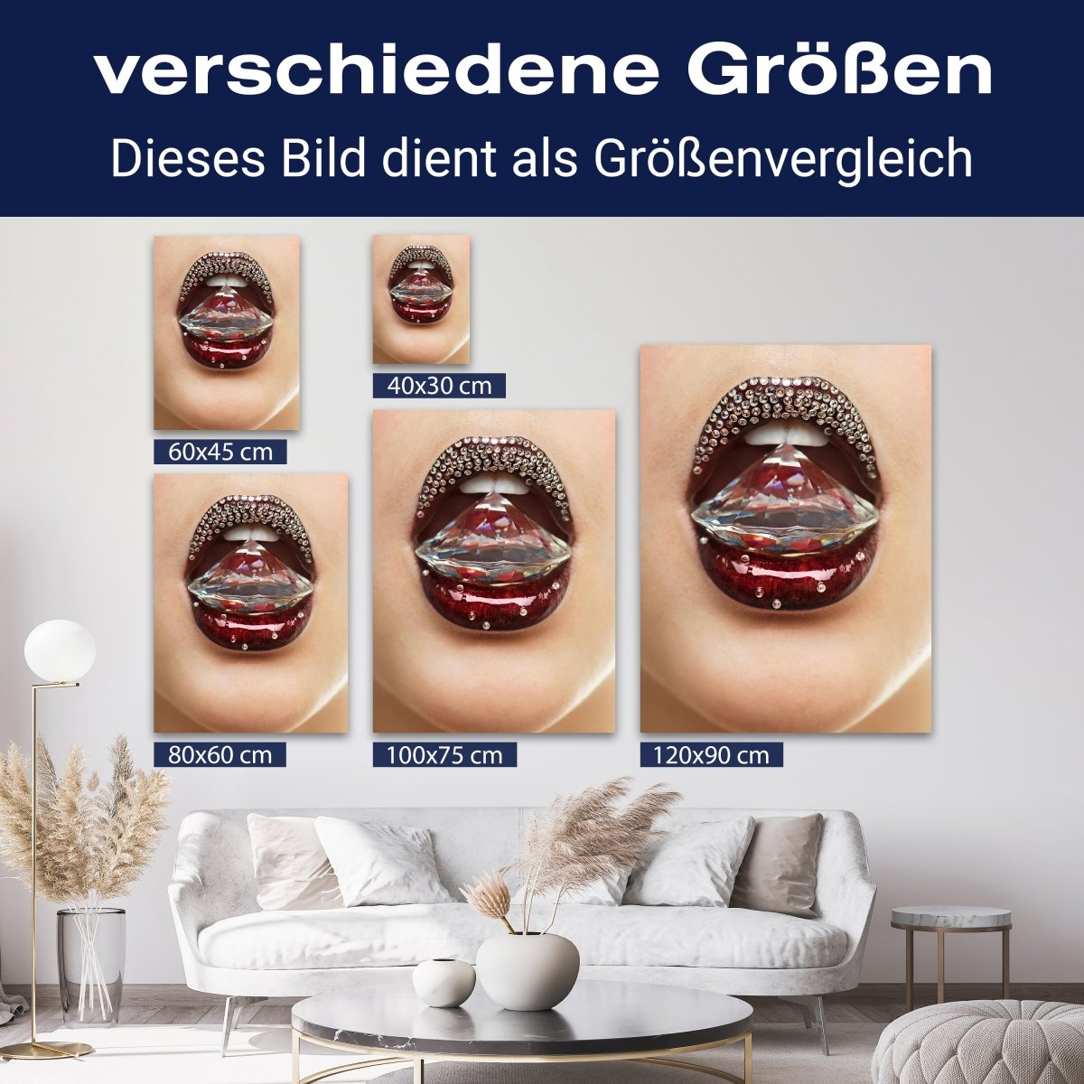 Leinwandbild Frauen Lippen M0079 kaufen - Bild 8 Leinwandbild Frauen Lippen M0079 kaufen - Bild 8