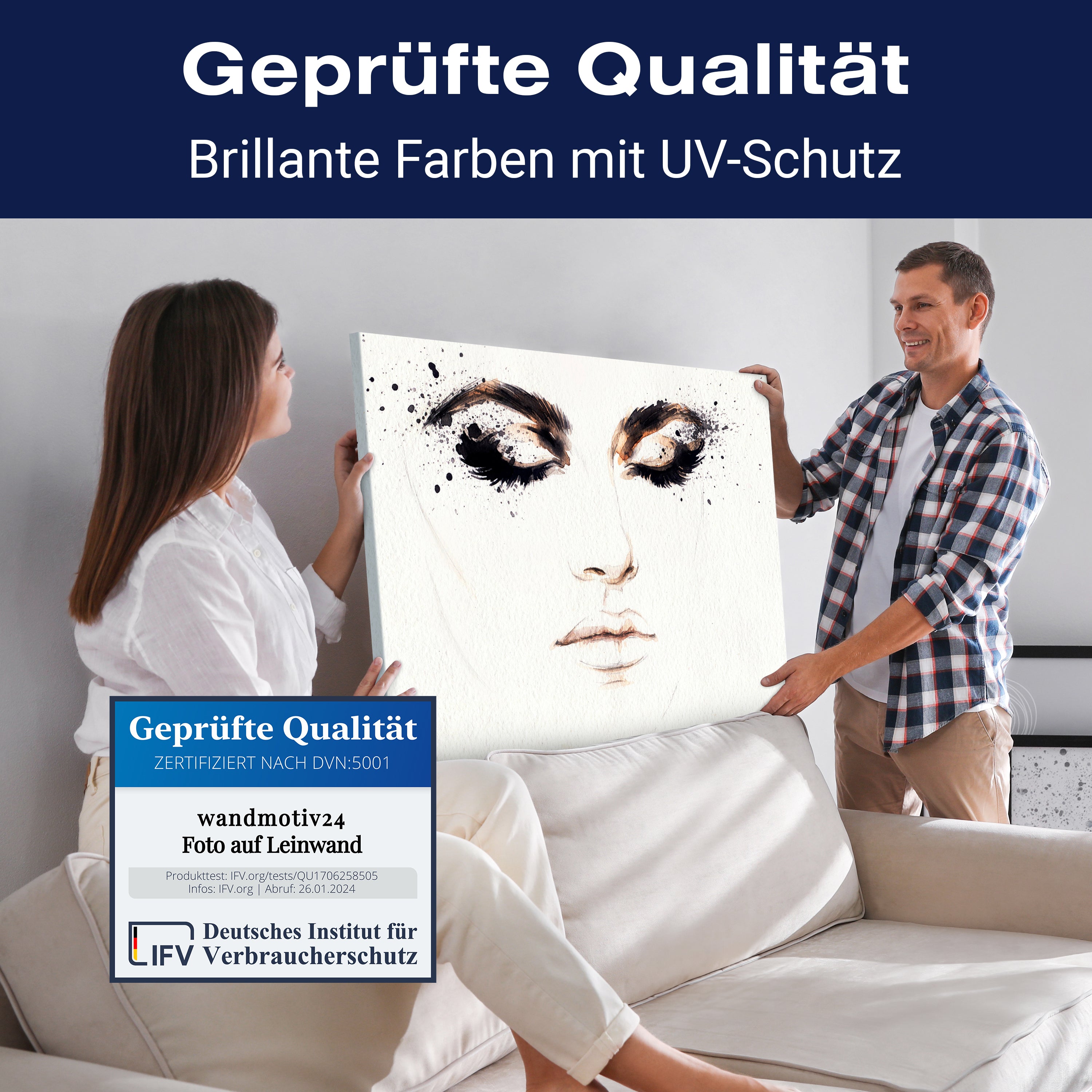 Leinwandbild Frauen Lippen M0081 kaufen - Bild 4 Leinwandbild Frauen Lippen M0081 kaufen - Bild 4