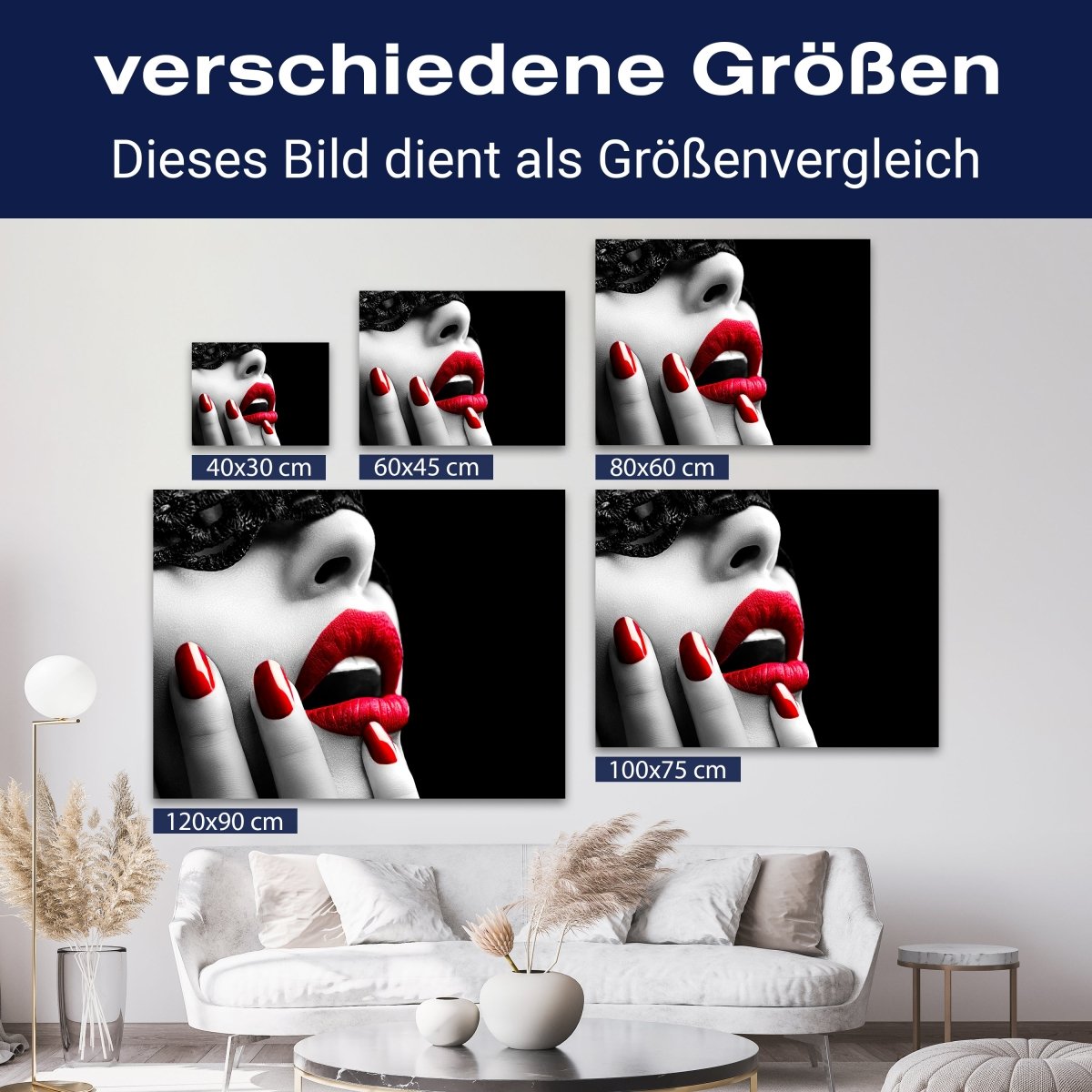 Leinwandbild Frauen Lippen M0084 kaufen - Bild 8 Leinwandbild Frauen Lippen M0084 kaufen - Bild 8