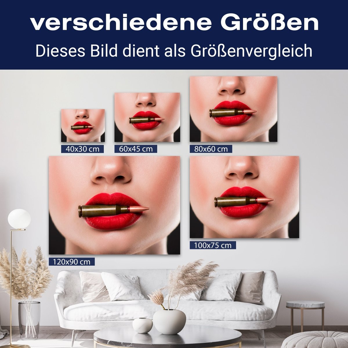 Leinwandbild Frauen Lippen M0089 kaufen - Bild 8 Leinwandbild Frauen Lippen M0089 kaufen - Bild 8