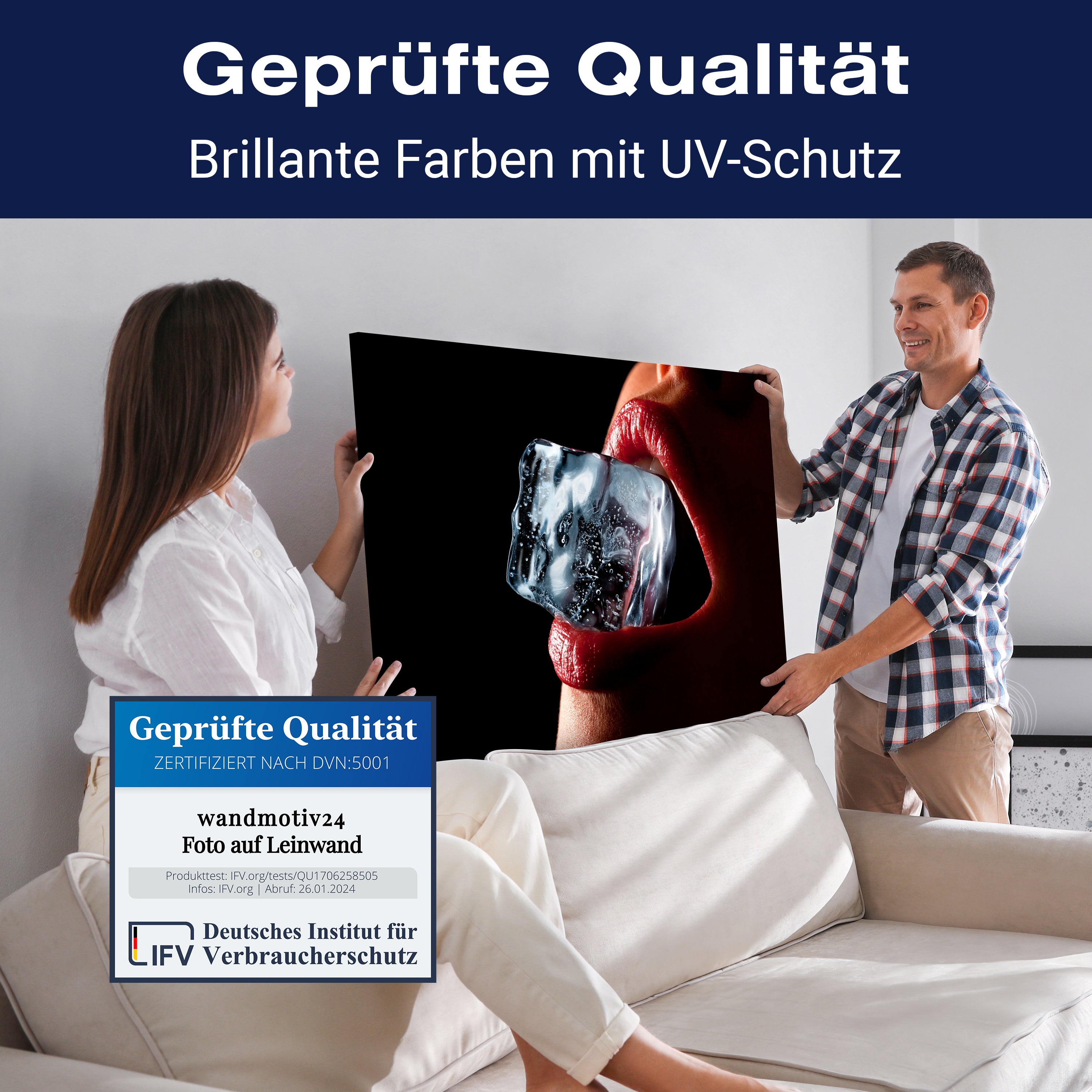 Leinwandbild Frauen Lippen M0090 kaufen - Bild 4 Leinwandbild Frauen Lippen M0090 kaufen - Bild 4