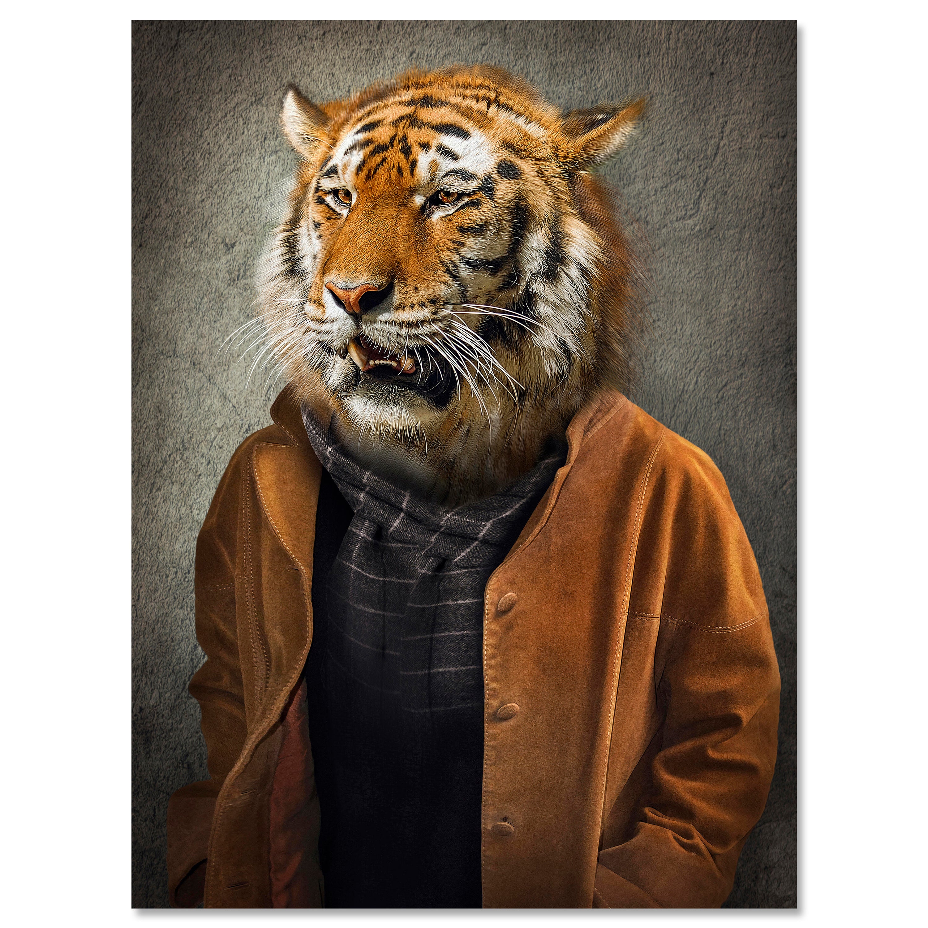 Leinwandbild Tiere, Hochformat, Casual Tiger M0093 kaufen - Bild 1 Leinwandbild Tiere, Hochformat, Casual Tiger M0093 kaufen - Bild 1
