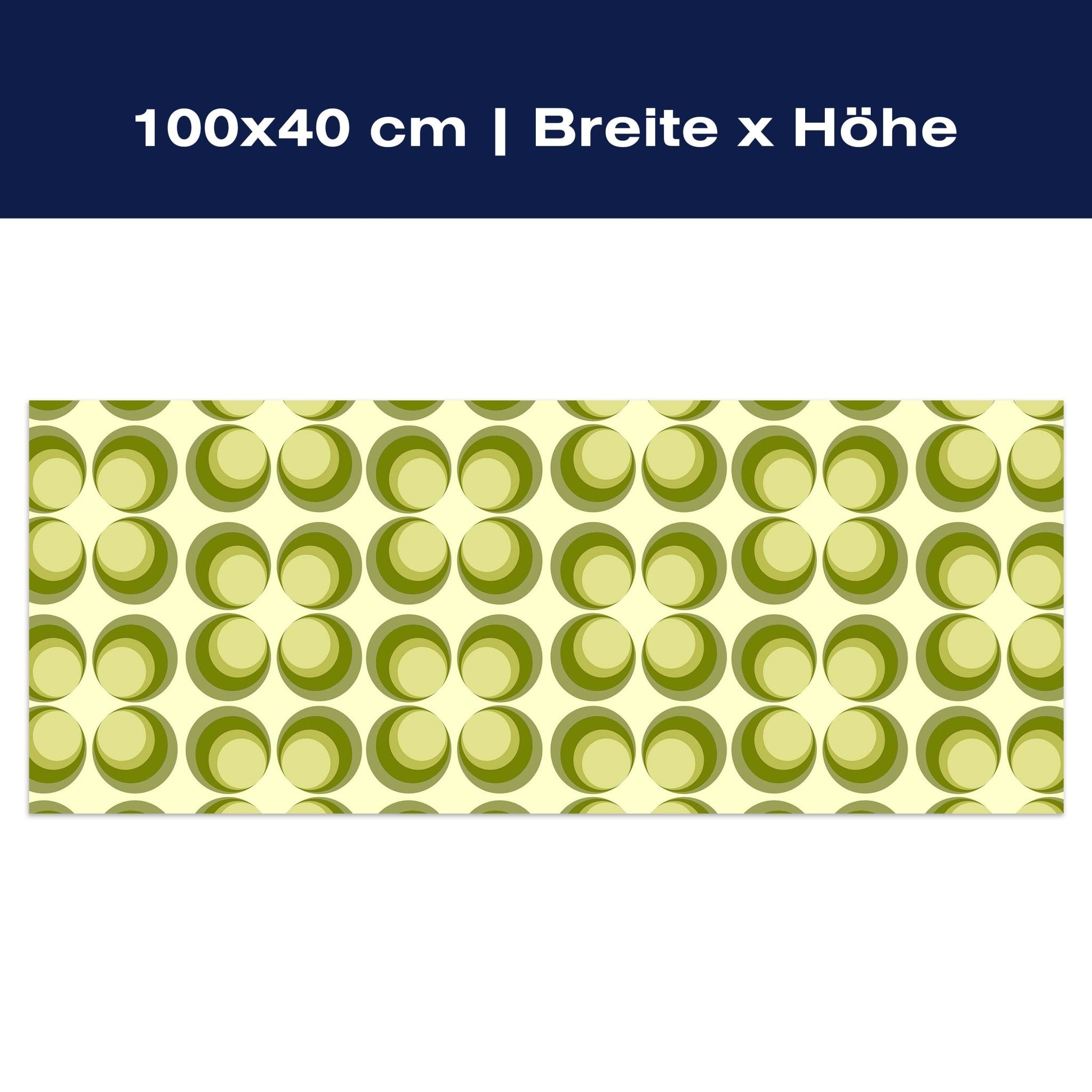 Leinwandbild Retrokreise Grün M0097 Leinwandbild Retrokreise Grün M0097